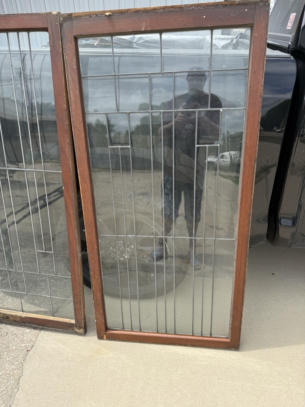2 Antique Leaded Stained Glass Windows See pics For details 2 Antique Leaded Stained Glass Windows See pics For details