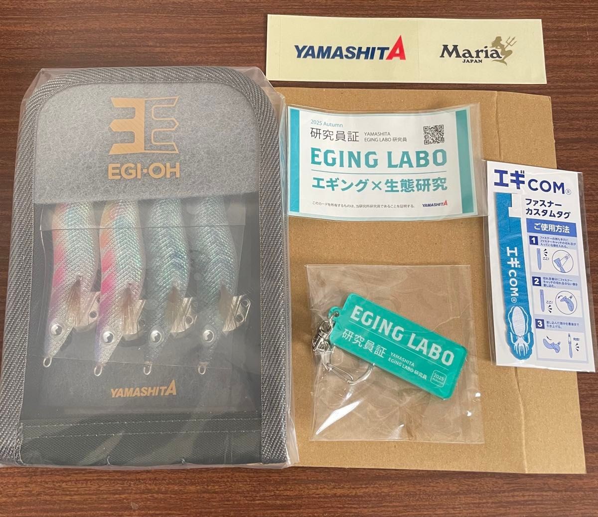 Yamashita Egi Oh K 3.0 EGING LABO Poramaji Niji Mejina Set Egisto Stocker Lure