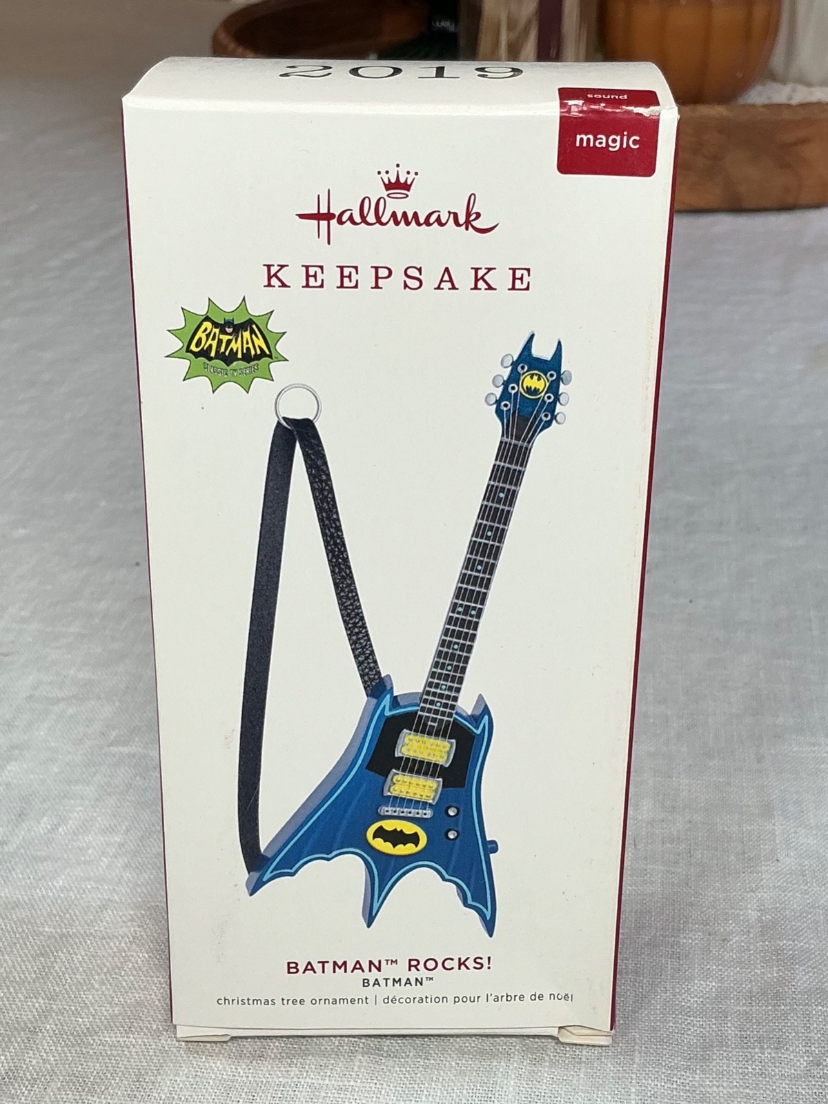 2019 Batman Rocks Guitar | Hallmark Ornament | Batman Theme Song - Batteries New