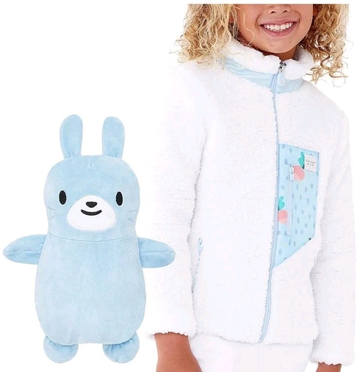 Cubcoats 2-in-1 Kids Transforming Sherpa Jacket & Plush Benne NWT SZ 6-7 Youth