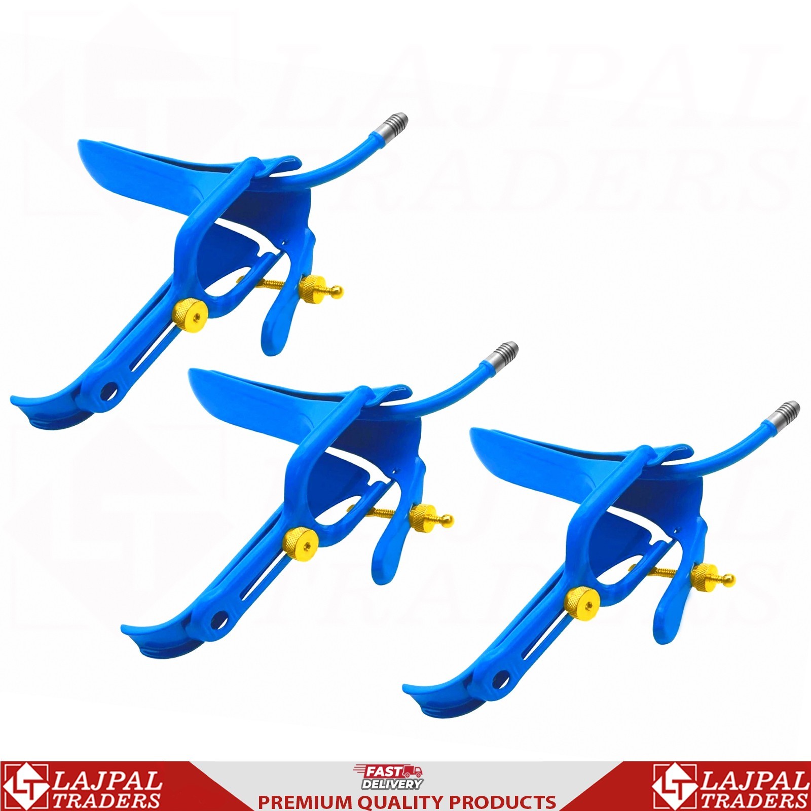 3 Pieces LLETZ LEEP Graves Vaginal Speculum Medium Gynecology Blue German Grade
