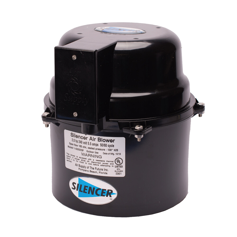 Air Supply Silencer Blower Motor 2HP 120V 9.0 Amps For Hot Tubs and Spa 6320141