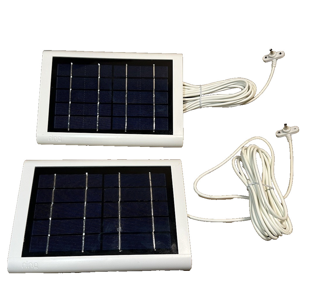 2X Ring Solar Panel for Ring Spotlight Cam Battery/Stick Up Cam Battery - White 2X Ring Solar Panel for Ring Spotlight Cam Battery/Stick Up Cam Battery - White