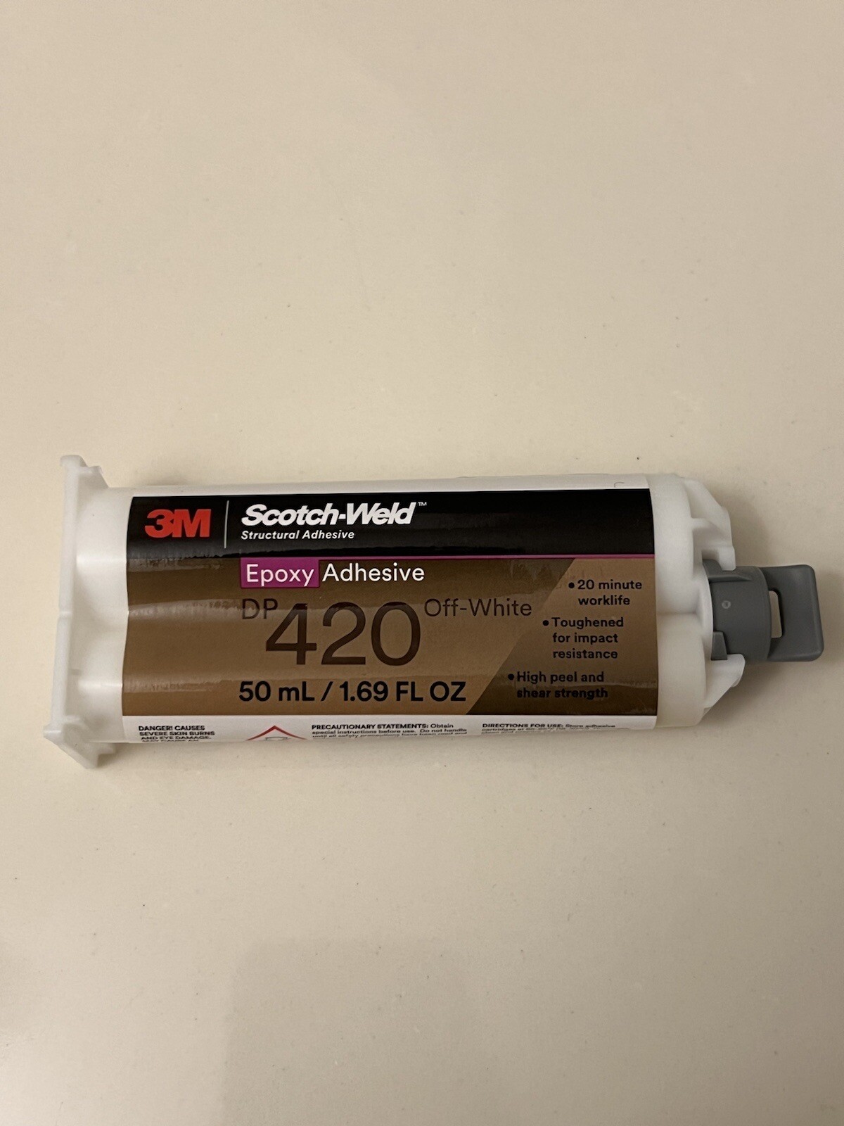 3M Scotch-Weld Epoxy Adhesive Dp420 Off-White 50mL - Exp 10/2027 + FREE Tip