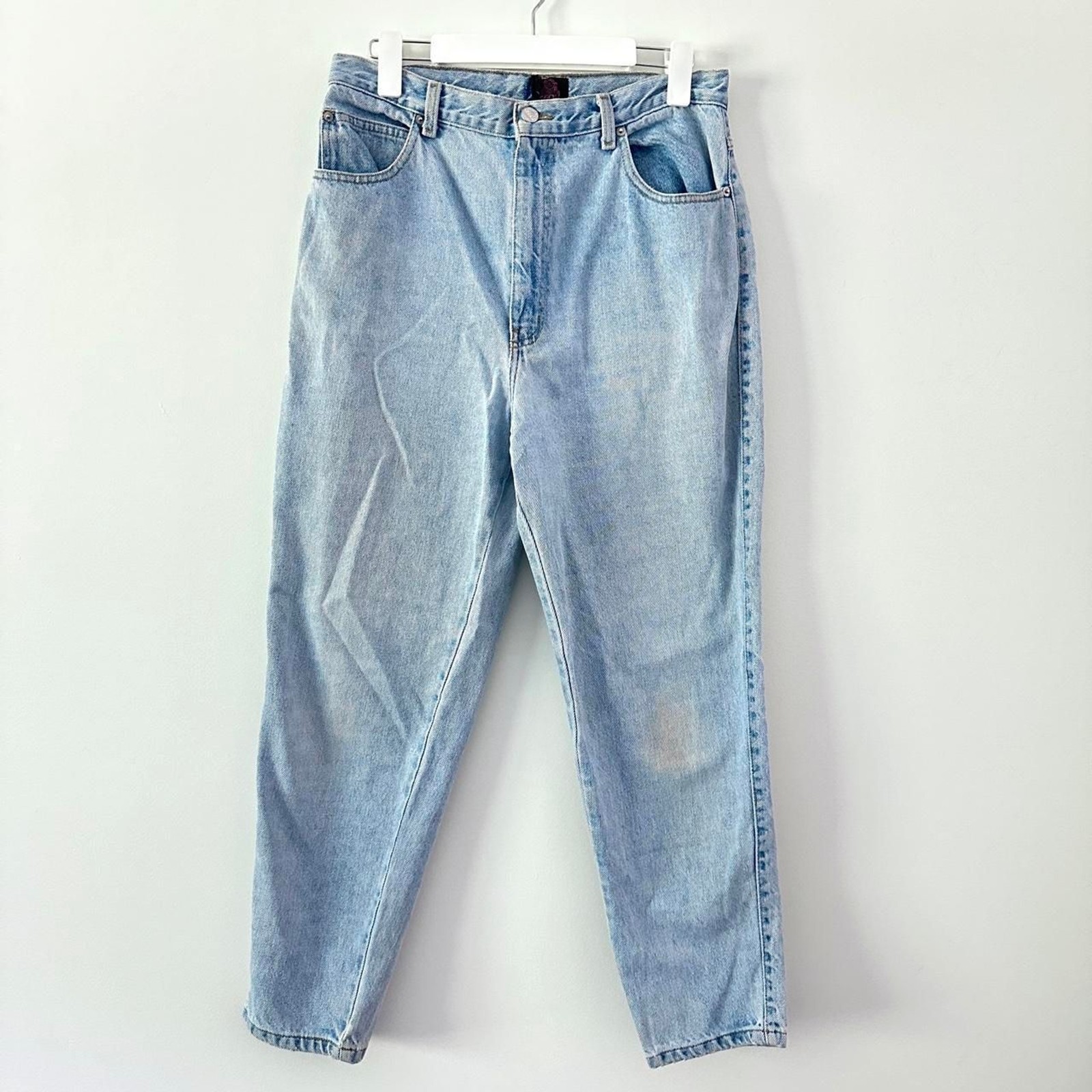 Sasson Vintage High Waisted Women 31” Cotton Denim Mom Jeans 90s Retro Western