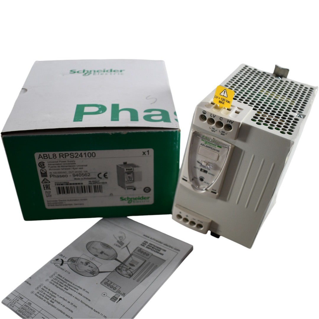 NEW Schneider Electric ABL8RPS24100 Phaseo Power Supply 100-500V In 24VDC 10A 24