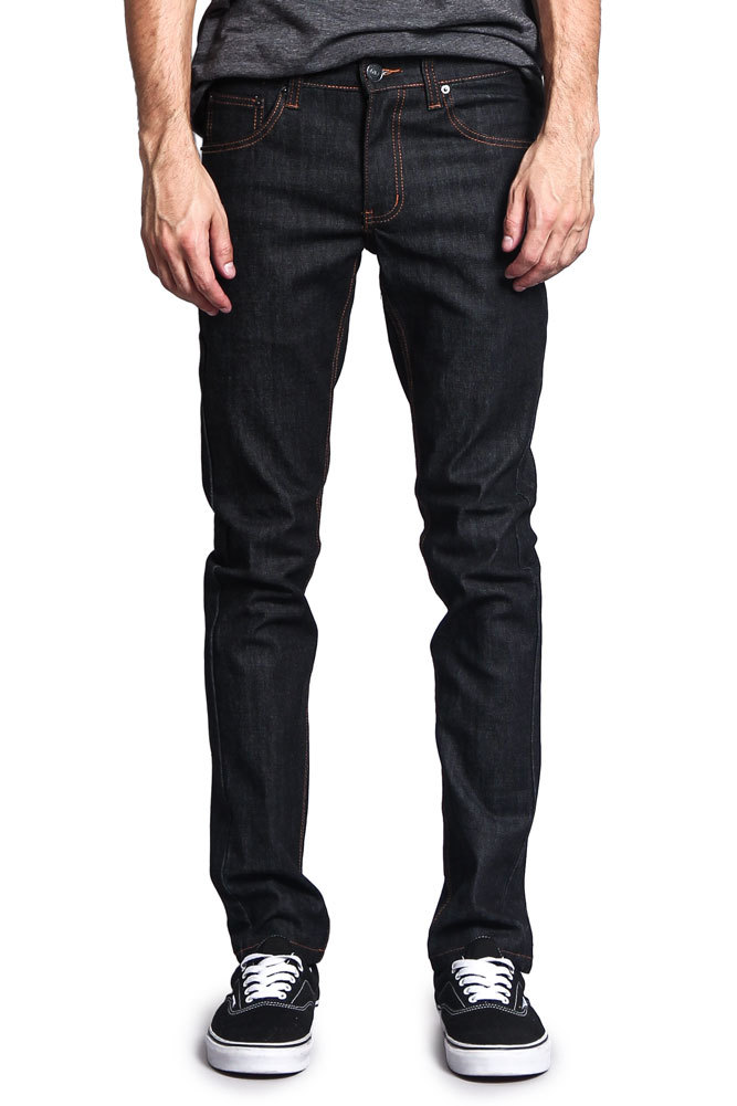 Victorious Men's Skinny Fit Stretch Raw Denim Jeans   DL936 - 