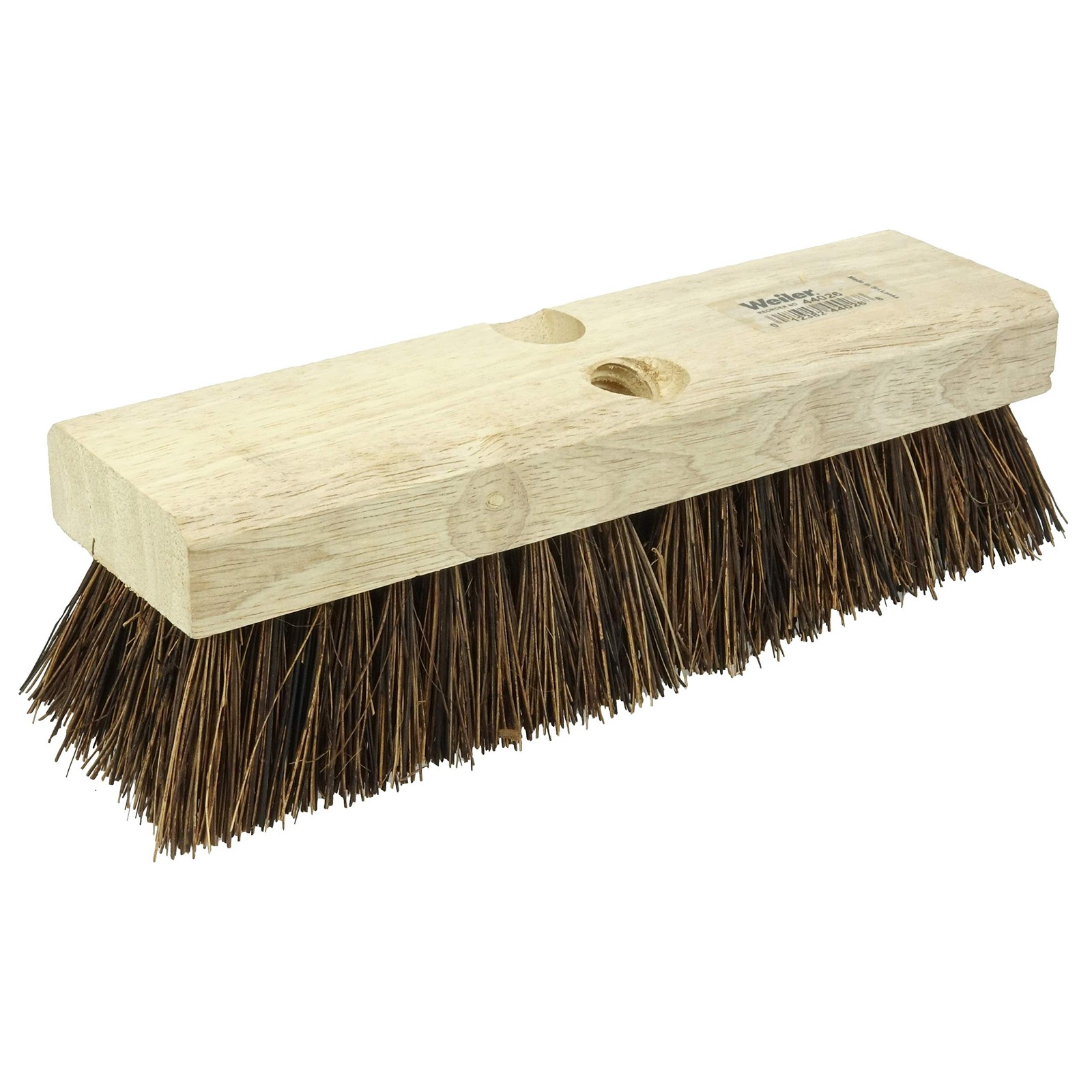 Weiler 44026 Heavy Duty Deck Scrub Brush with Natural Palmyra Bristles for Wo...
