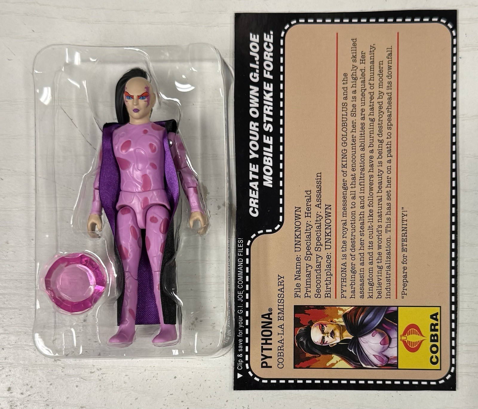 Super7 ReAction+ G.I. Joe  Pythona 3.75\