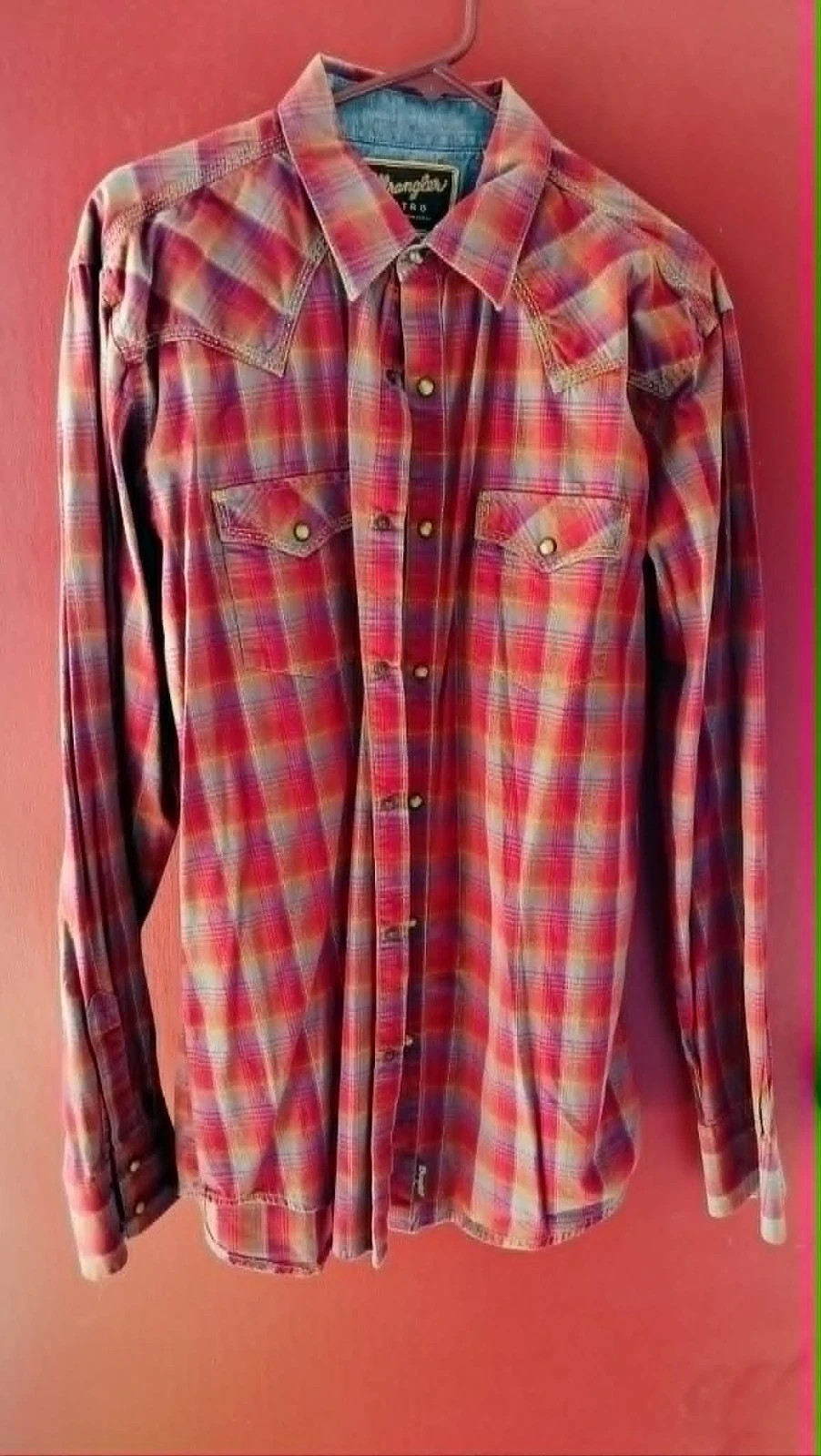 Vintage Wrangler Wrancher Western Pearl Snap Shirt – Men’s Large, USA