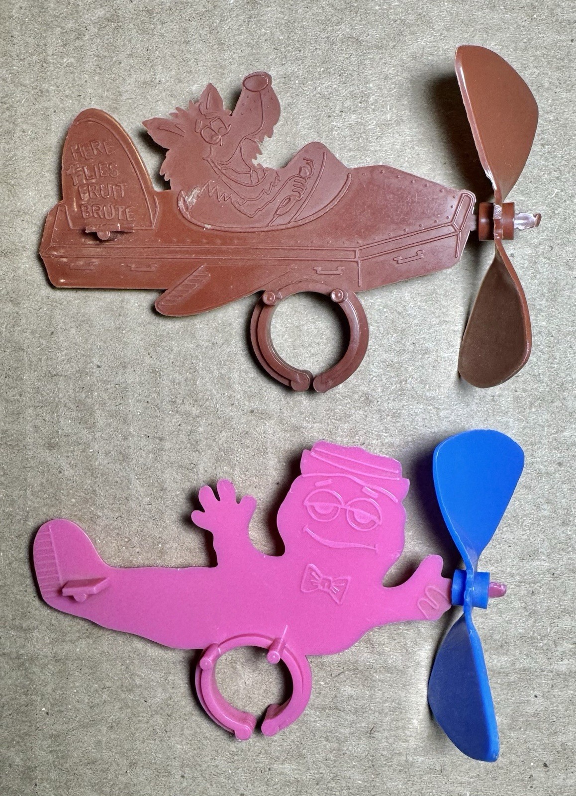 Vintage General Mills Boo Berry & Fruit Brute Monster Cereal Bike Spinner Toys