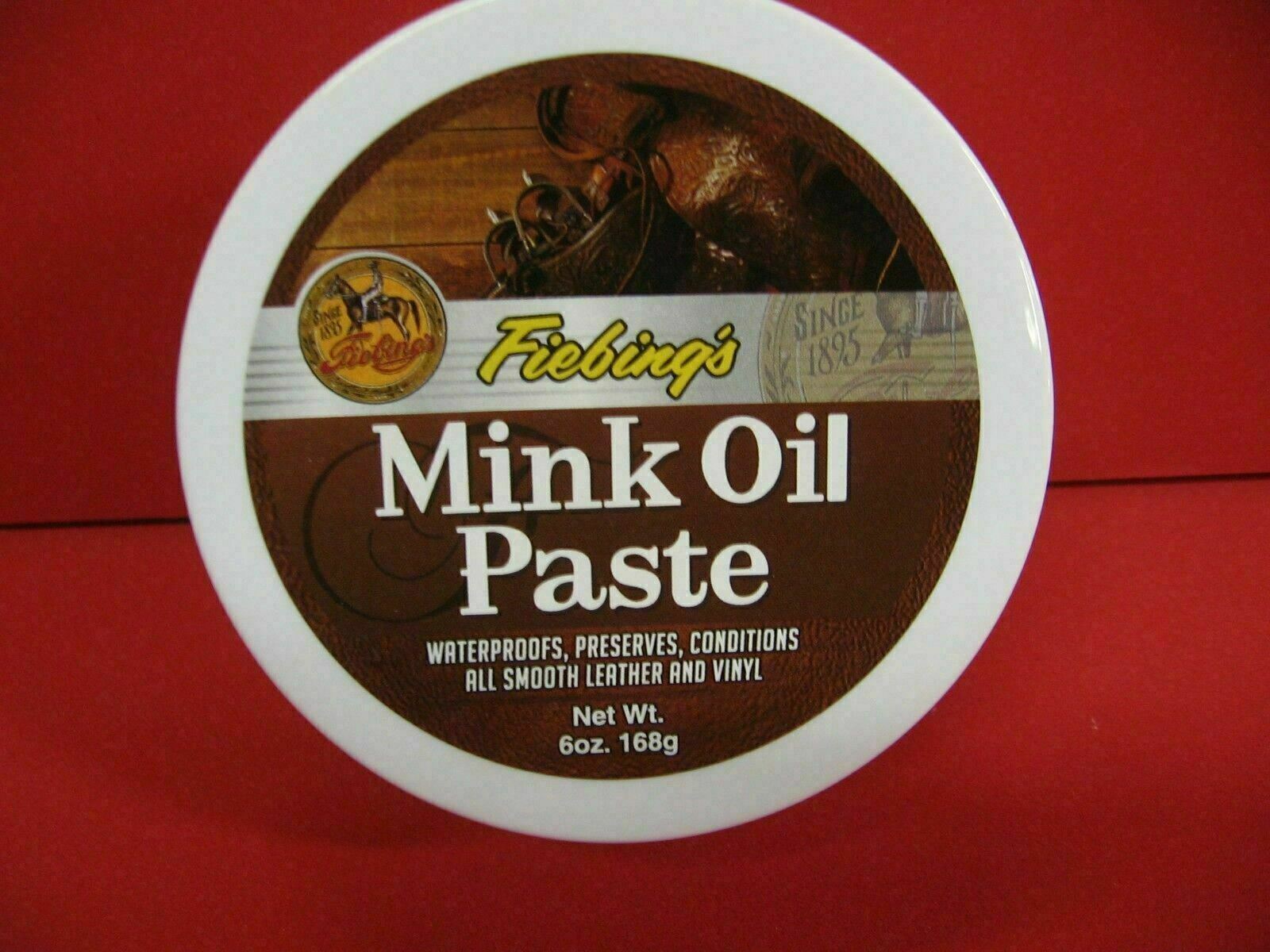 Fiebings Mink Oil 6 Oz. - Waterproofing Paste - Leather Preserver/Conditioner