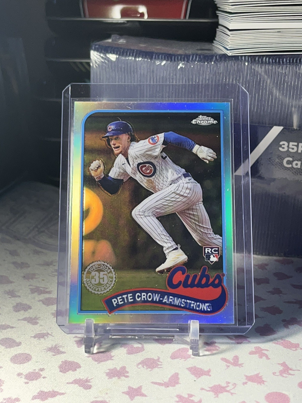 2024 Topps Chrome Pete Crow-Armstrong 89CB-19 35th Anniversary Refractor Cubs RC 2024 Topps Chrome Pete Crow-Armstrong 89CB-19 35th Anniversary Refractor Cubs RC