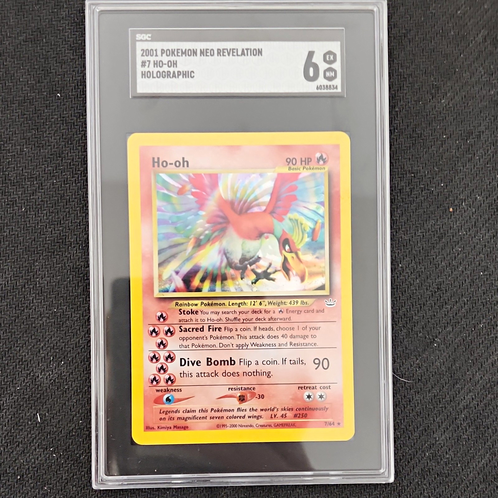 2001 Pokemon Neo Revelation Ho-Oh 07/64 Holo Rare Unlimited English