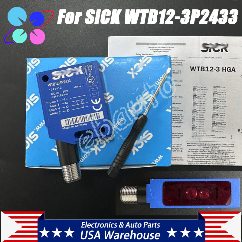 New In Box 10-30VDC 100mA For SICK WTB12-3P2433 1041412 Photoelectric Sensors New In Box 10-30VDC 100mA For SICK WTB12-3P2433 1041412 Photoelectric Sensors