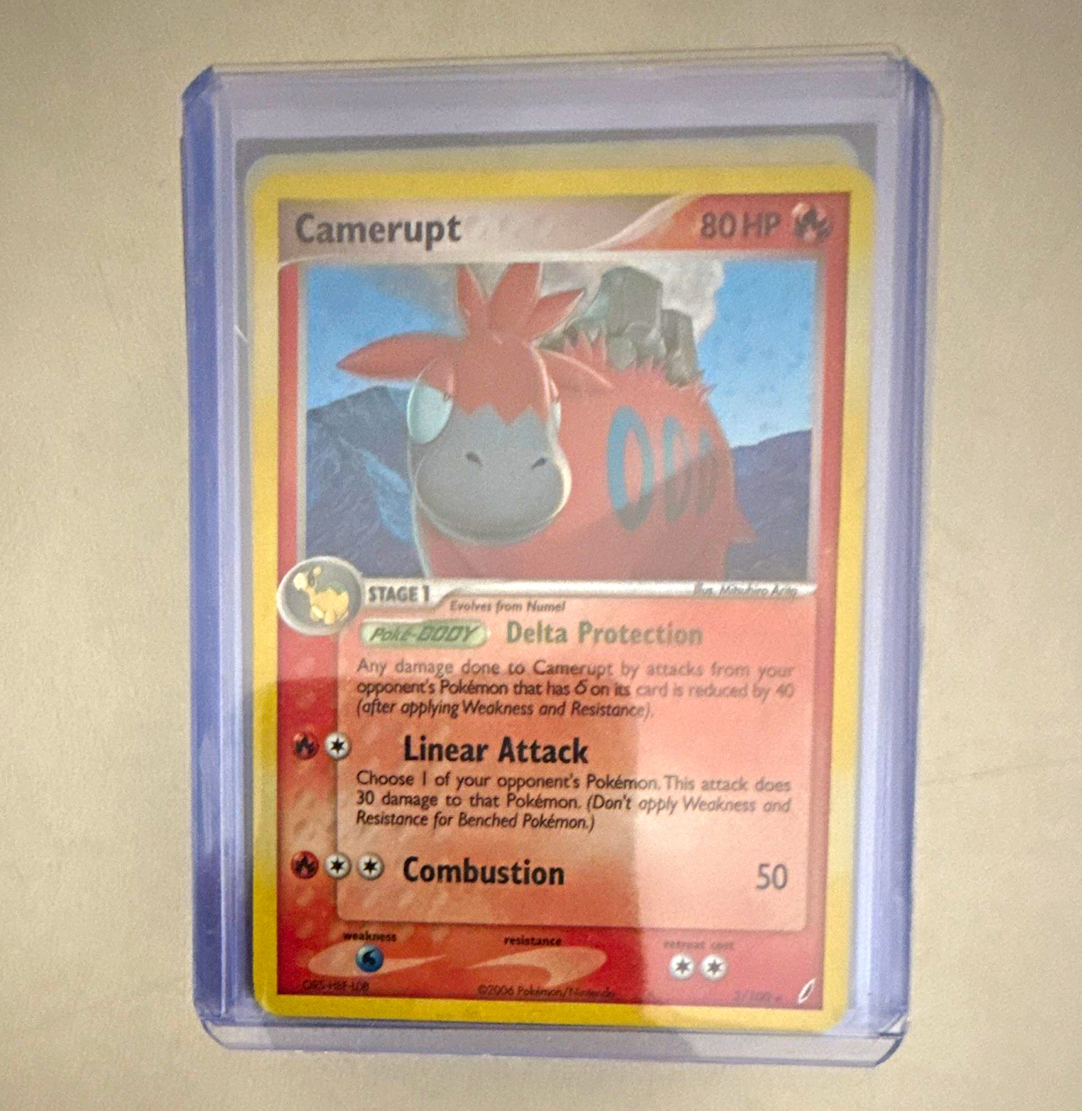 Camerupt 7/100 EX Crystal Guardians Delta Species Rare English Stage 1 80 HP