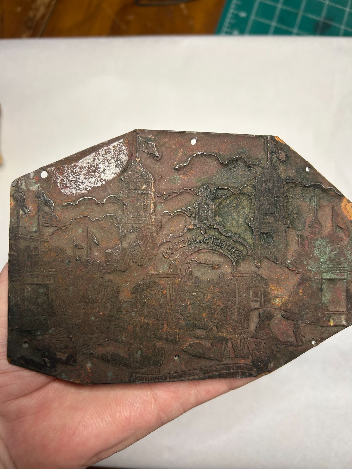 Antique 1901 Pan-American Exposition Printing Plate Streets Of Mexico Midway