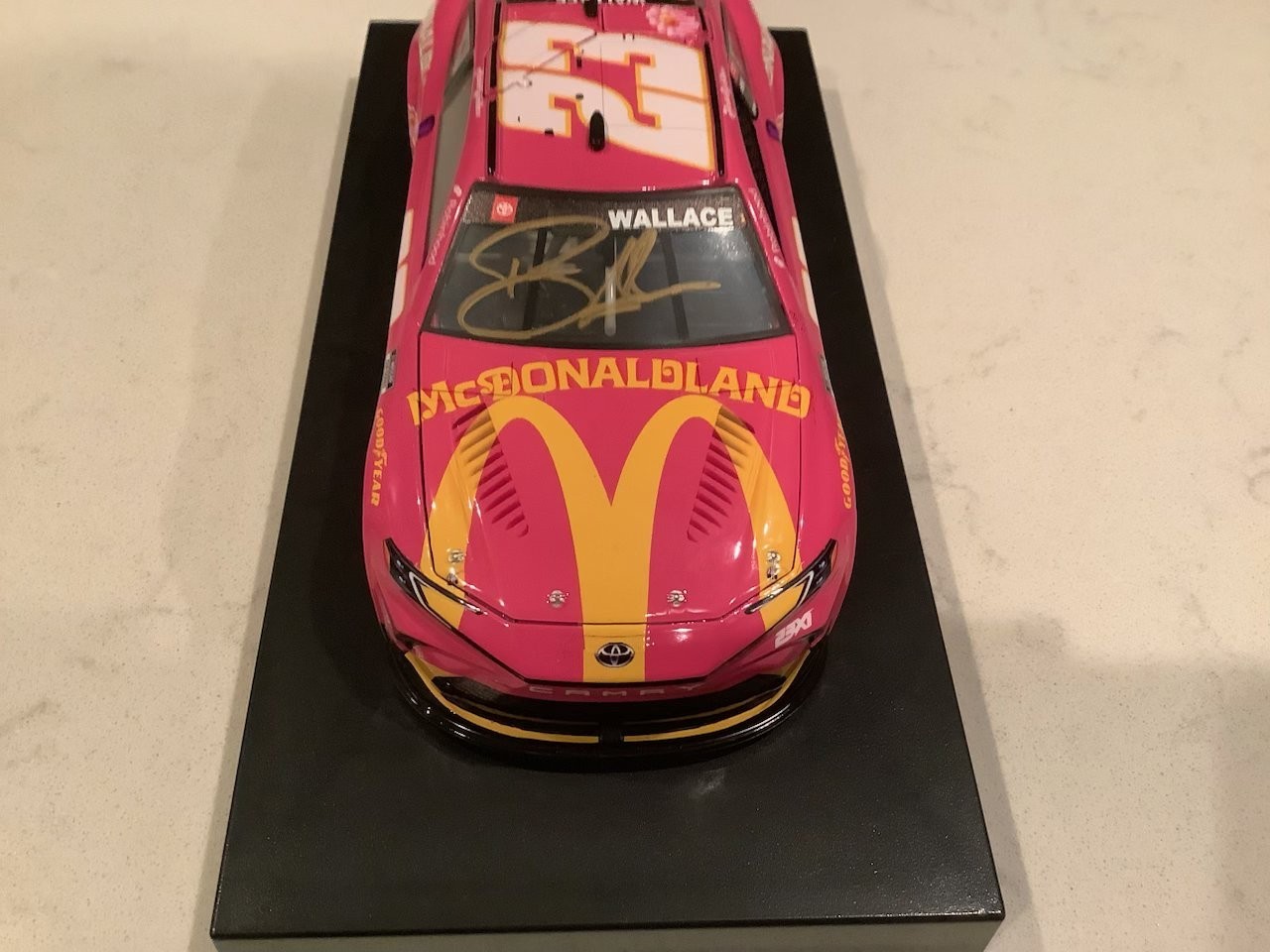BUBBA WALLACE AUTOGRAPHED 2024 TOYOTA CAMRY MCDONALDLAND CUSTOM DIECAST & CARD