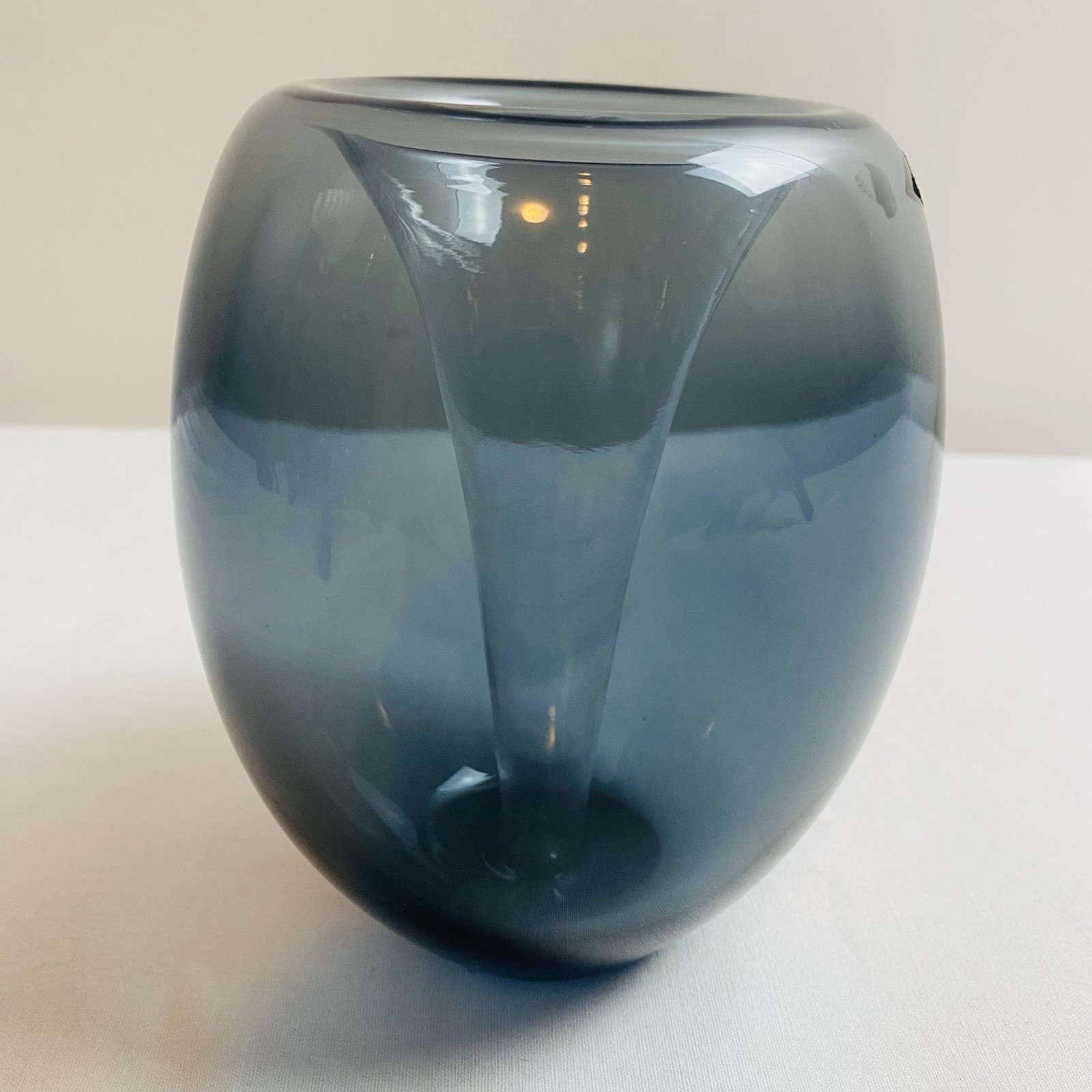Taifuuni Typhoon Glass Vase by Saara Hopea for Nuutajarvi Nottsjo Signed 1960