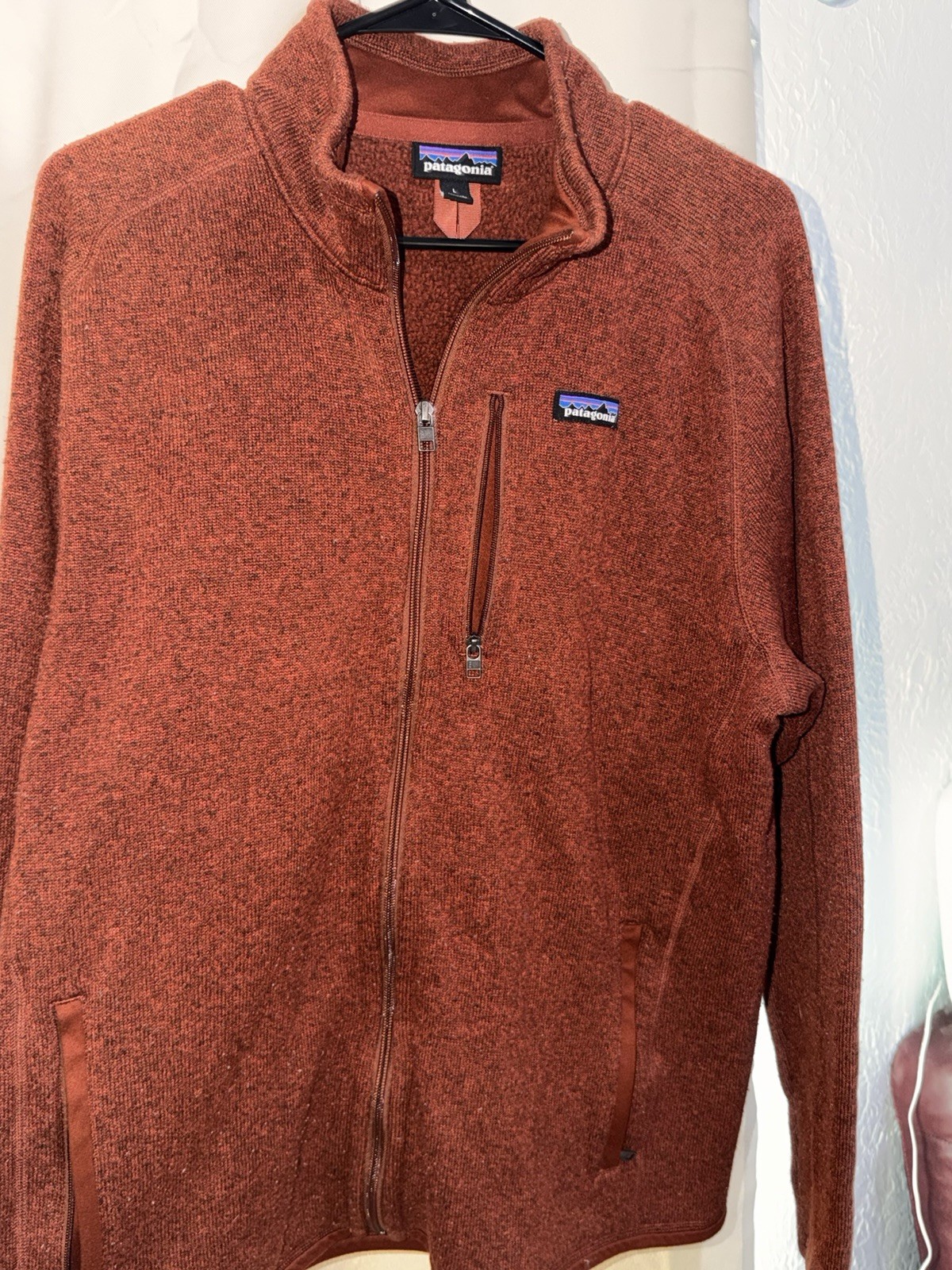 Patagonia Better Sweater Jacket Orange Full Zip Mens Large