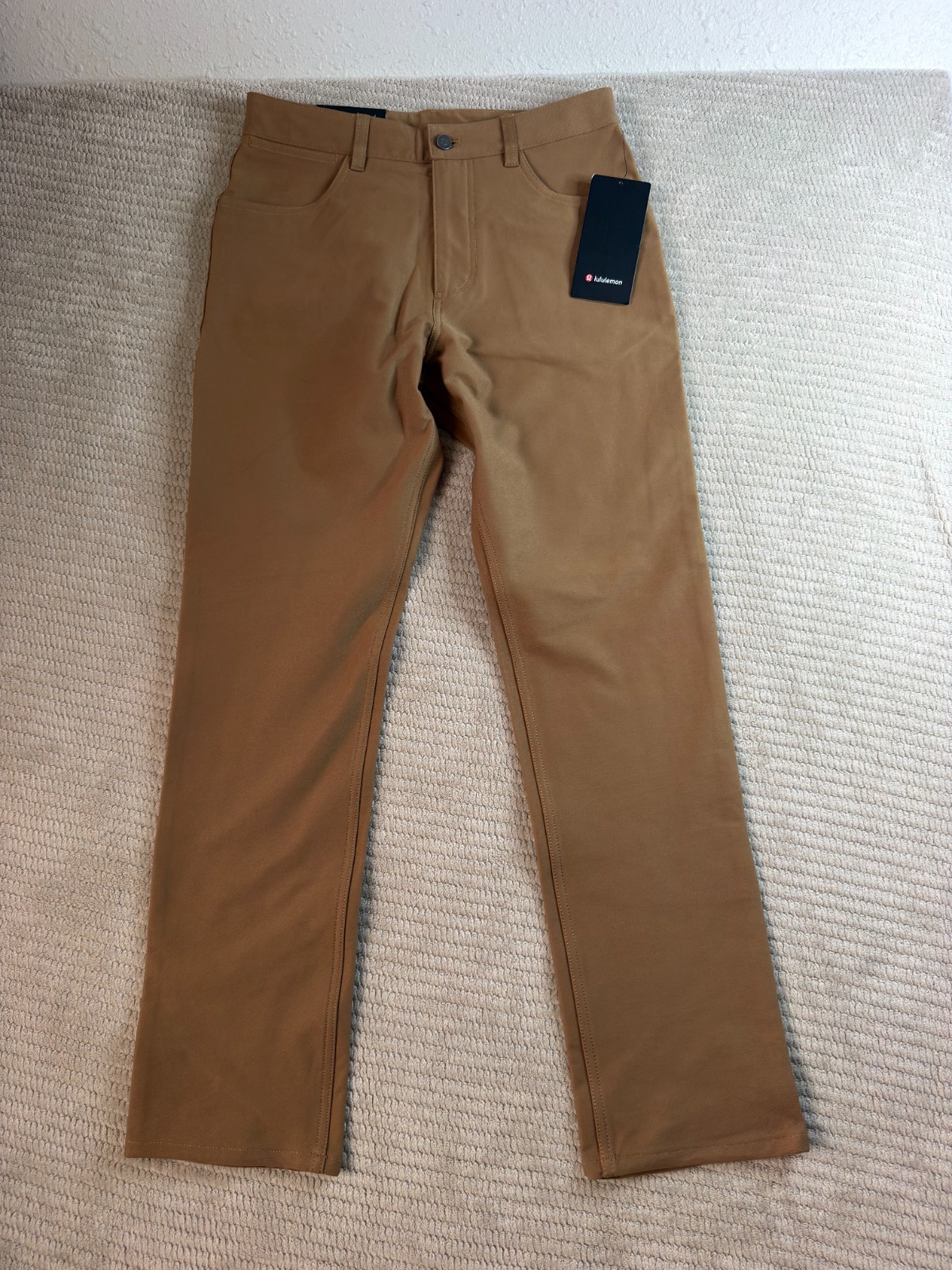 Lululemon EasyFive Classic Straight Pants Mens 30 Tan Business Career LM5B13S