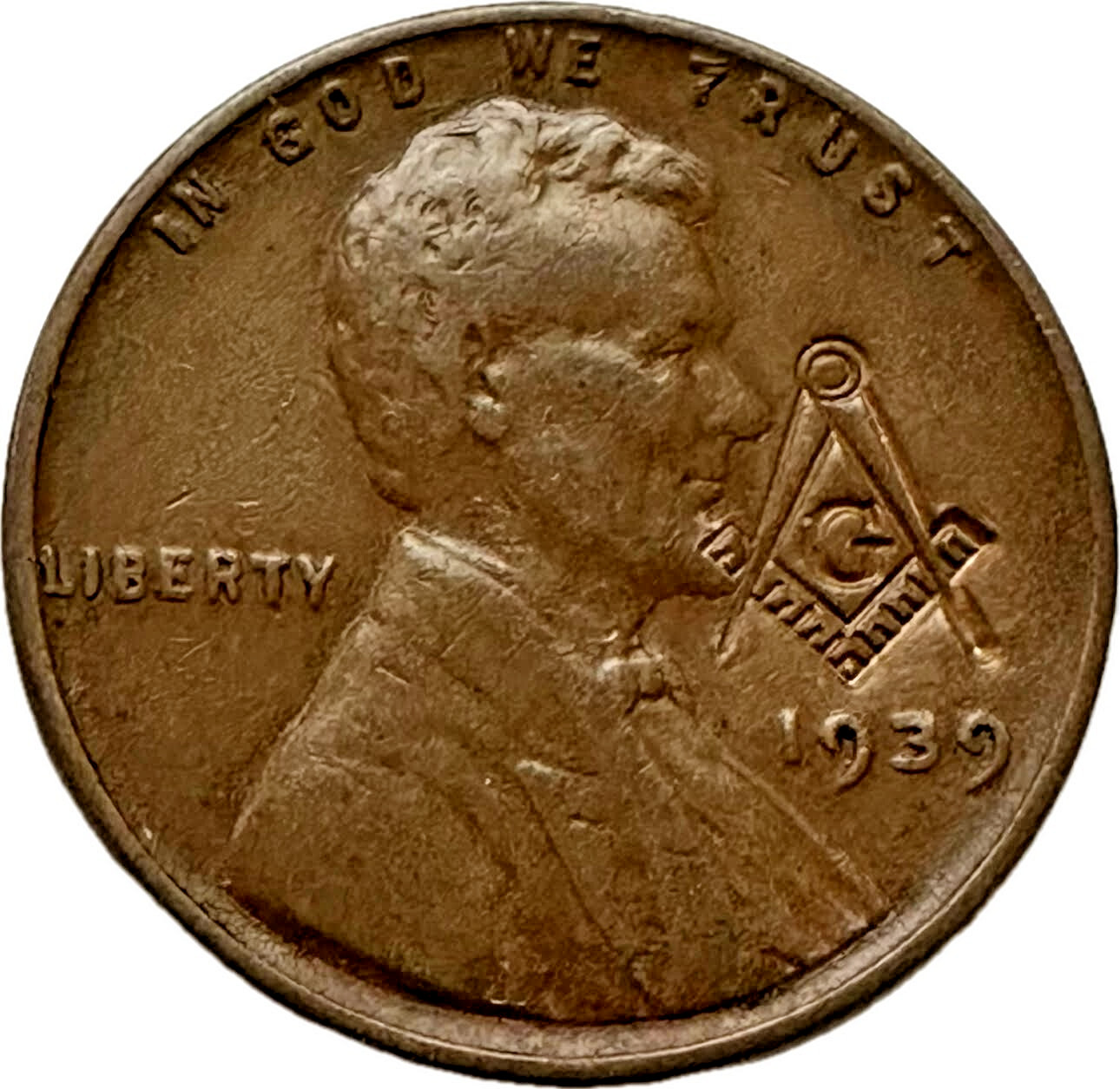 WWII 1939 OLD VINTAGE FREEMASON MASONIC COIN