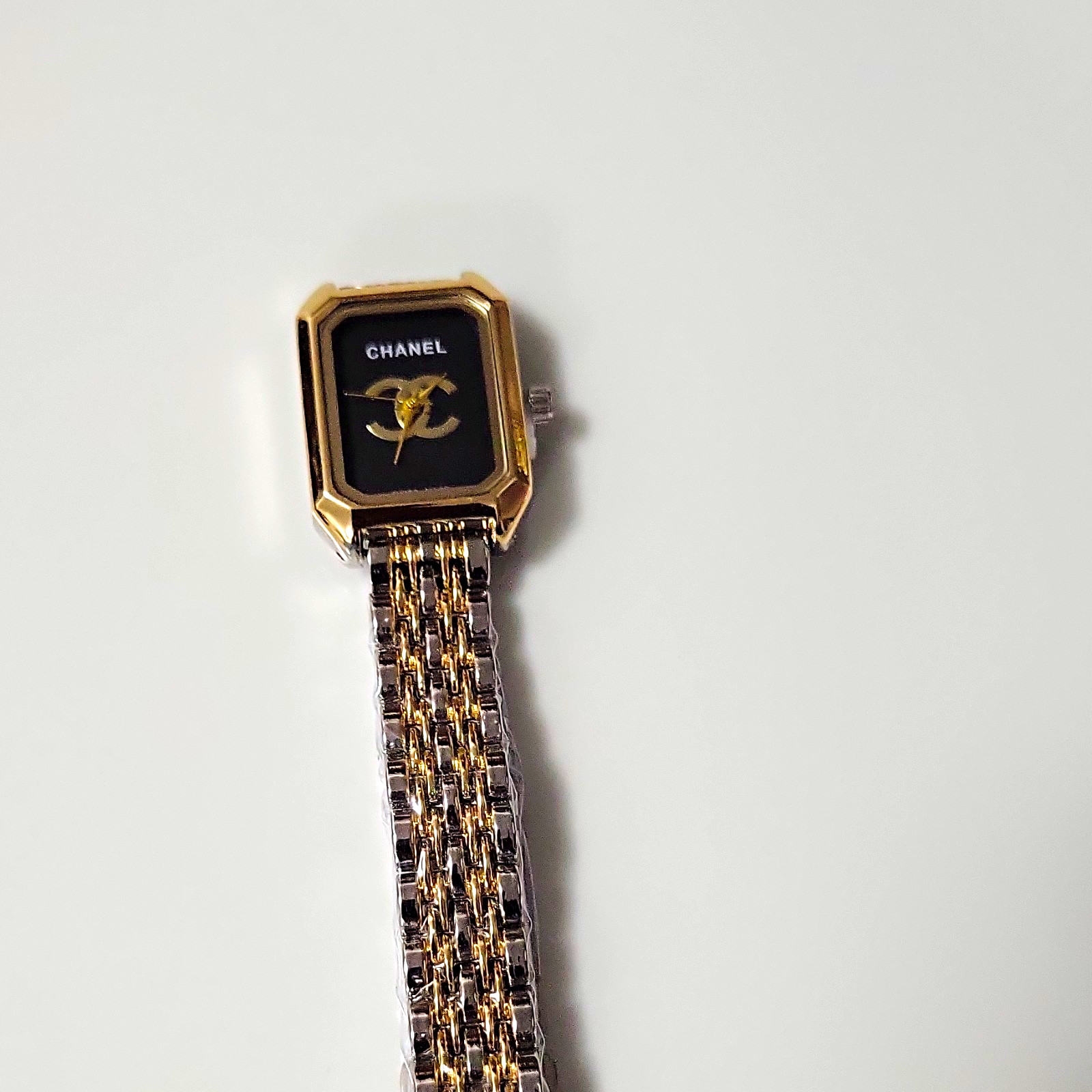 CHANEL Premiere Women's Quartz Analog Black Dial Two-Tone SS Bracelet 20mm 30m