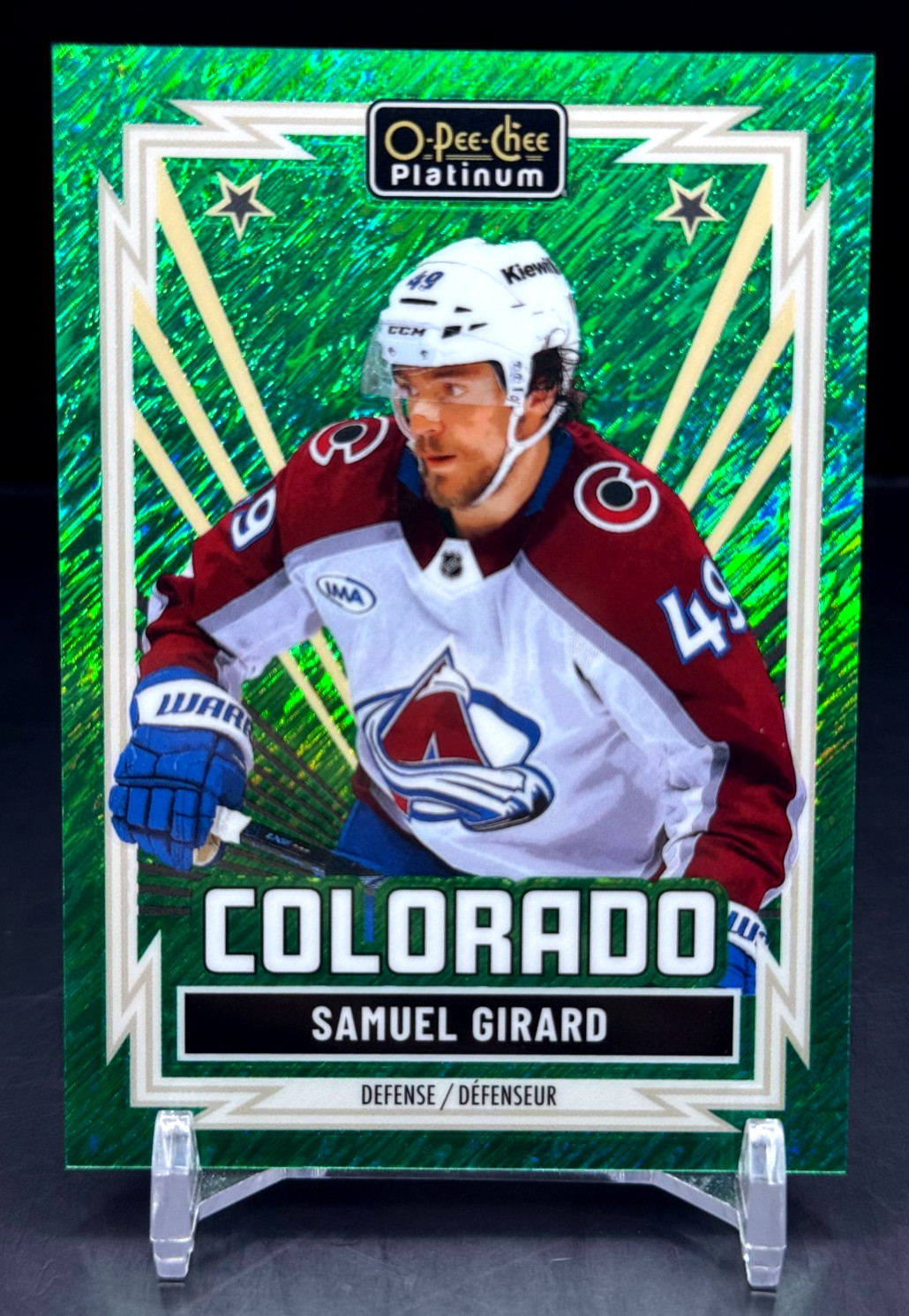 2025-26 O-Pee-Chee Platinum - Samuel Girard #R-11 - Retro Green Laser /75