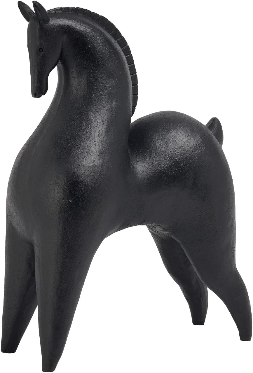 Black Horse Statue Abstract Modern Home Decor Living Room Shelf Ornament Accent Black Horse Statue Abstract Modern Home Decor Living Room Shelf Ornament Accent