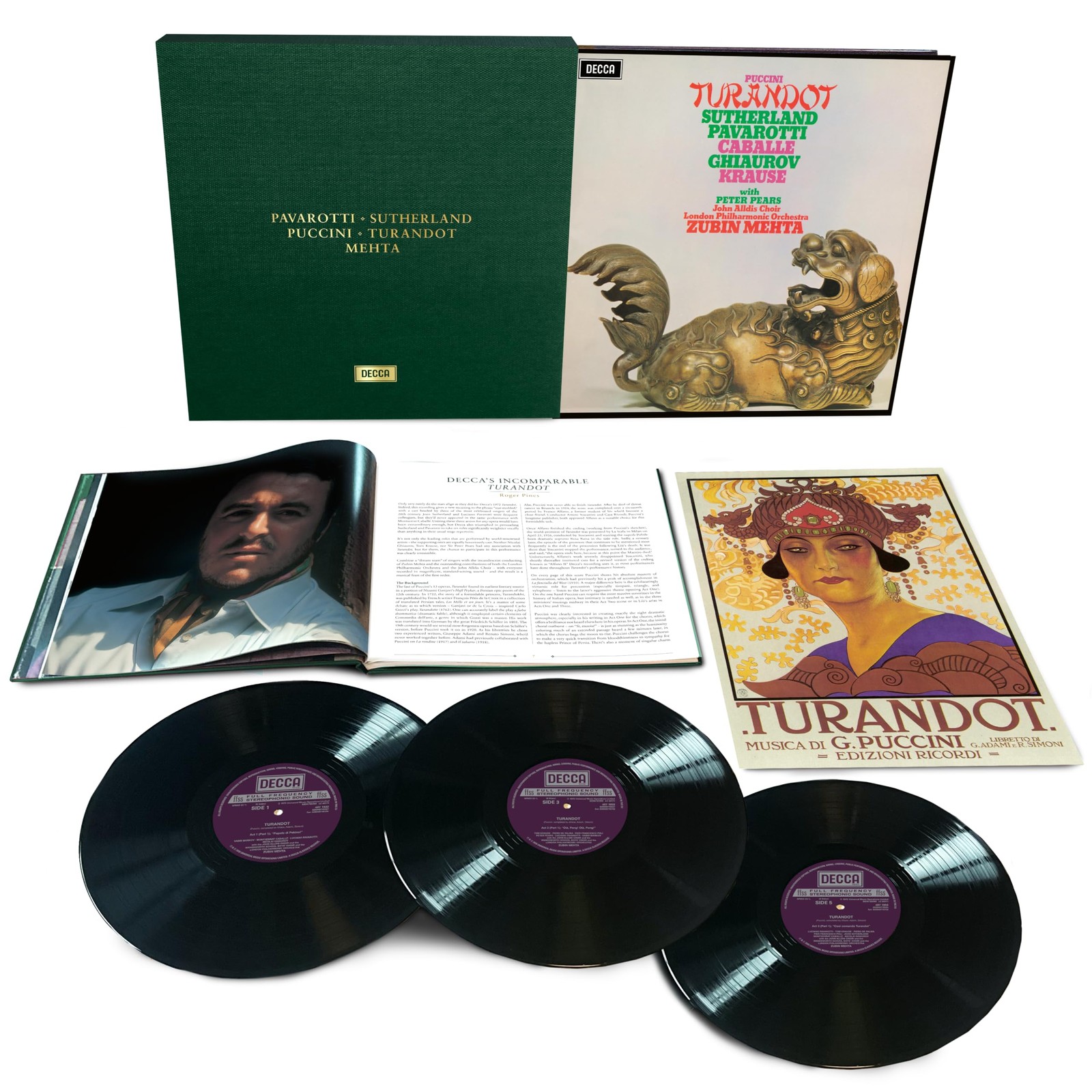Puccini (1858-1924)/Turandot: Mehta / Lpo Sutherland Pavarotti Ca 4871872 New LP