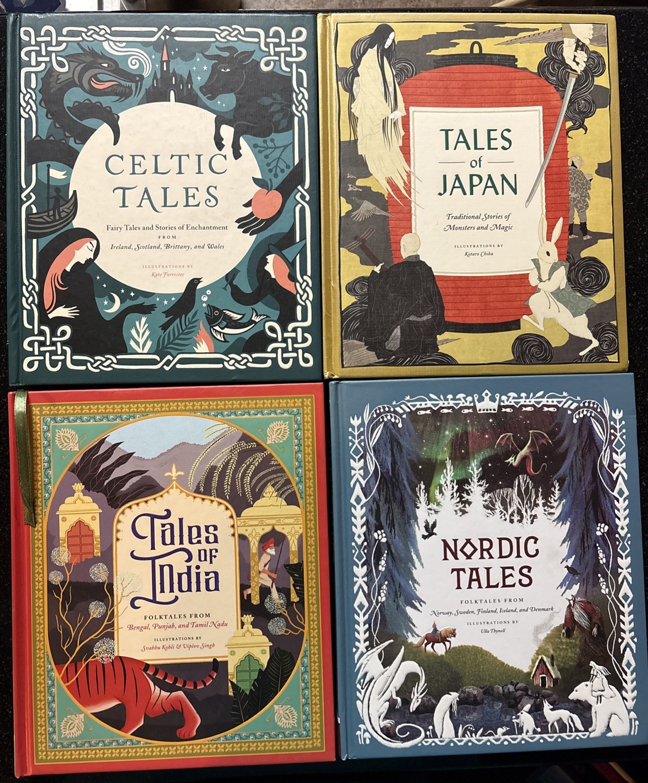 4-Chronicle Illustrated Folklore HC: Celtic Japan India Nordic Tales Like New