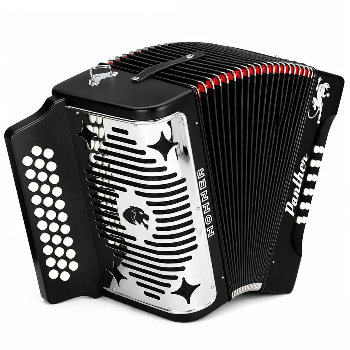 Hohner Panther Accordion F/Bb/Eb Keys (FA) Black Hohner Panther Accordion F/Bb/Eb Keys (FA) Black