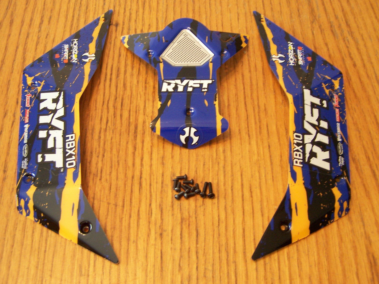 Axial 1/10 RBX10 RYFT Purple Yellow Body Panels & Screws Left Right Side w/ Hood