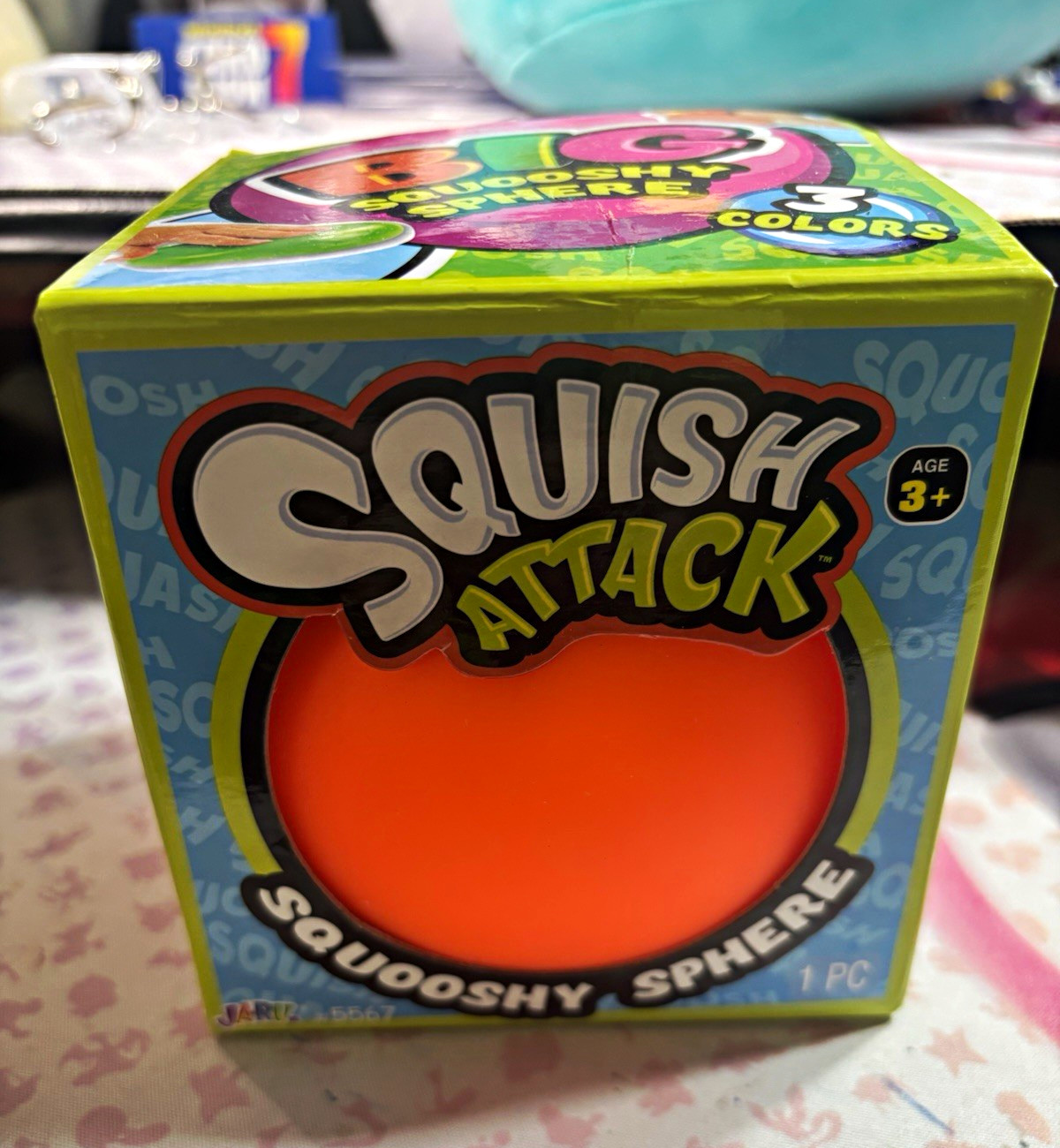 Ja-Ru Squish Attack Squooshy Sphere Squeeze Toy, Orange, Ages 3-5 Ja-Ru Squish Attack Squooshy Sphere Squeeze Toy, Orange, Ages 3-5