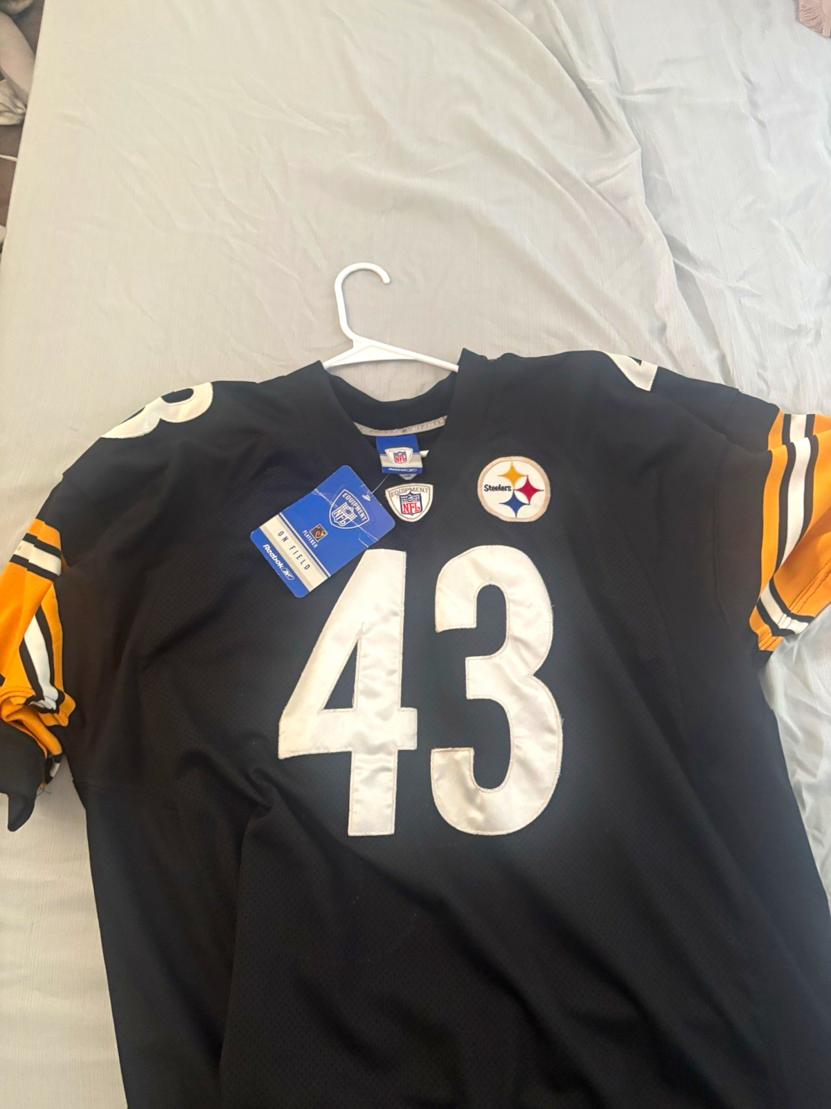 Reebok Pittsburgh Steelers Troy Polamalu #43 Black NFL Football Jersey Reebok Pittsburgh Steelers Troy Polamalu #43 Black NFL Football Jersey