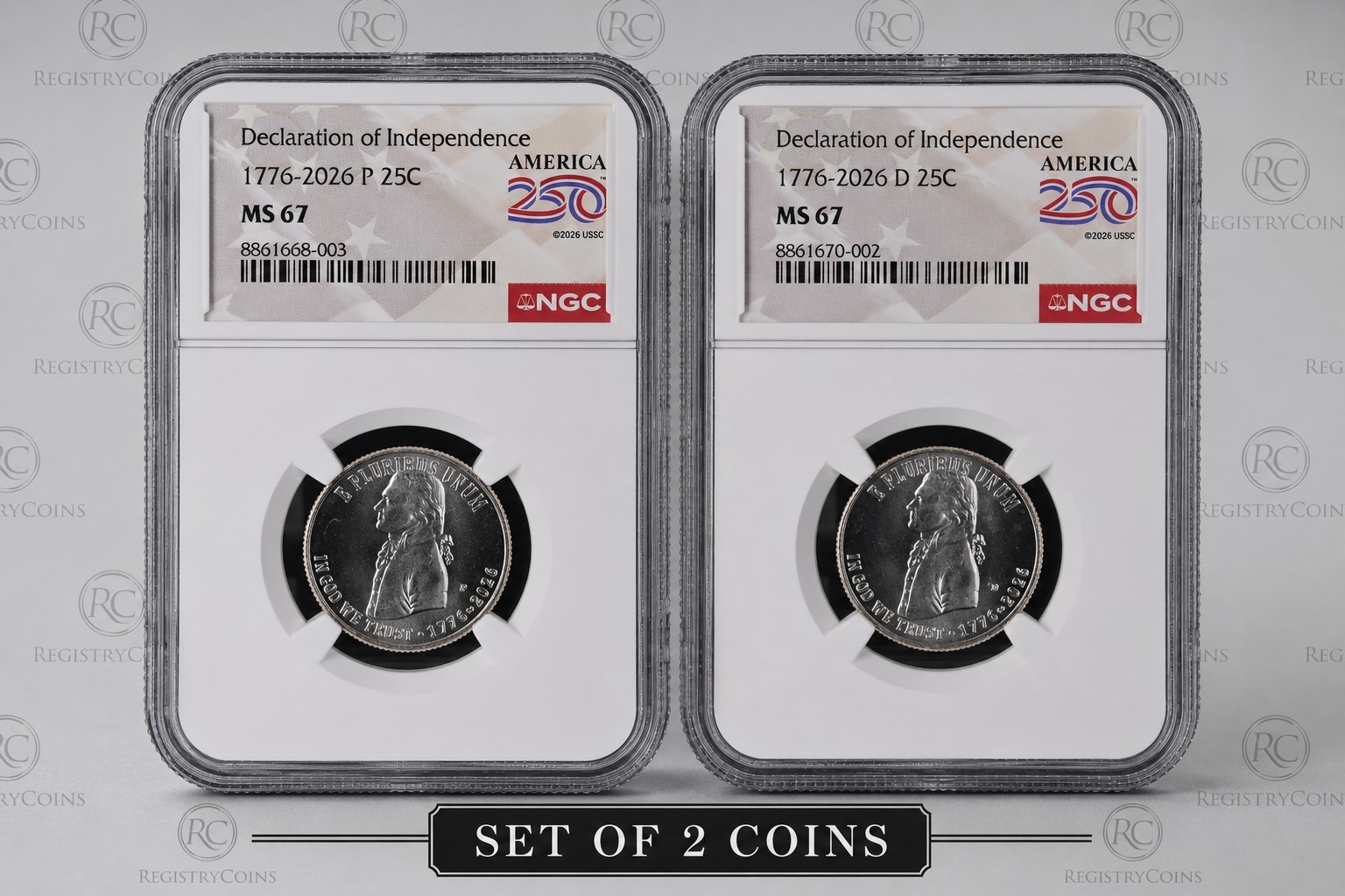2026 P & D Declaration of Independence Quarter NGC MS67 (High Grade) %