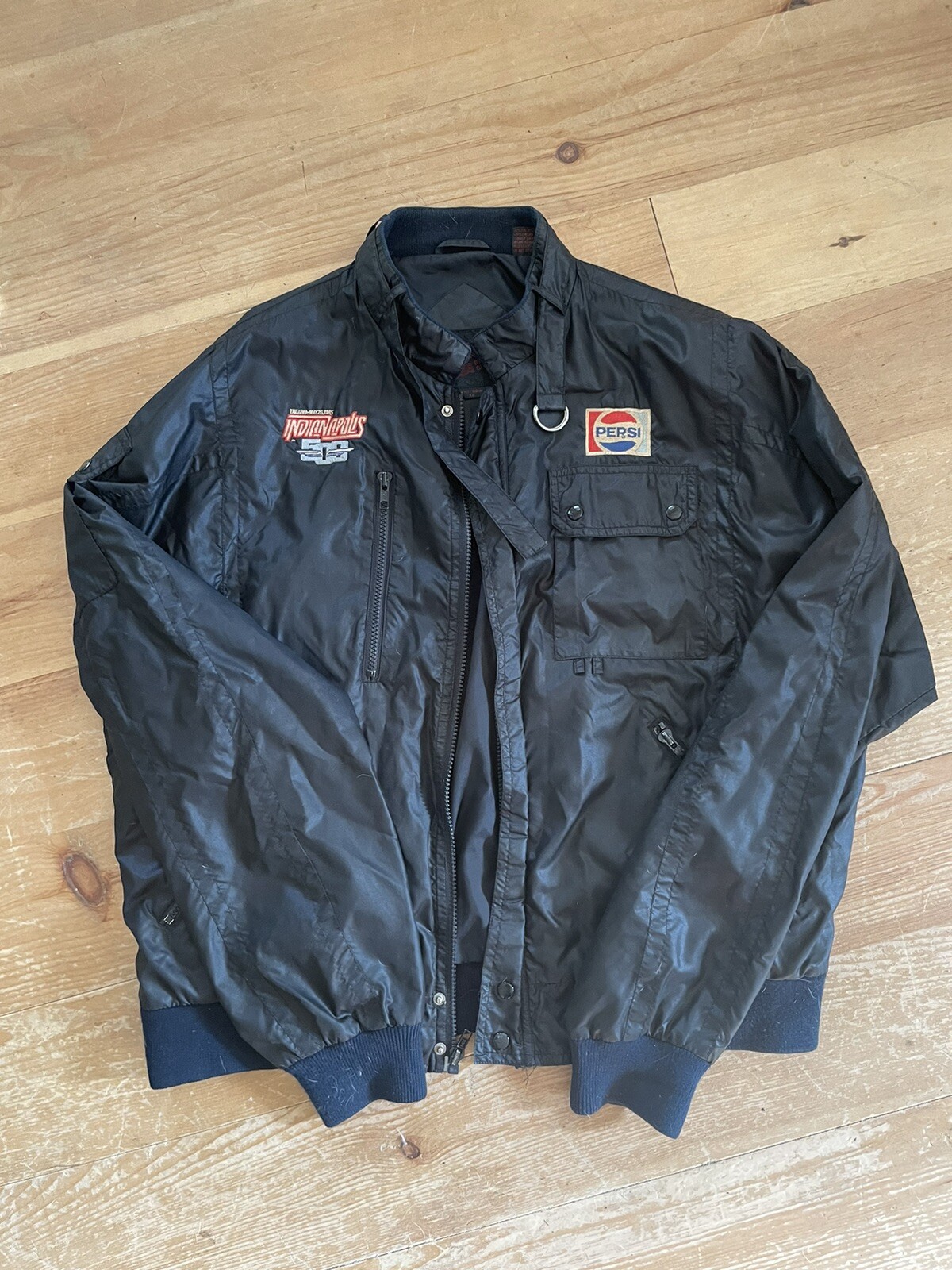 RARE VINTAGE indy 500 1985 Pepsi Race Jacket Bomber Jacket Indianapolis NASCAR