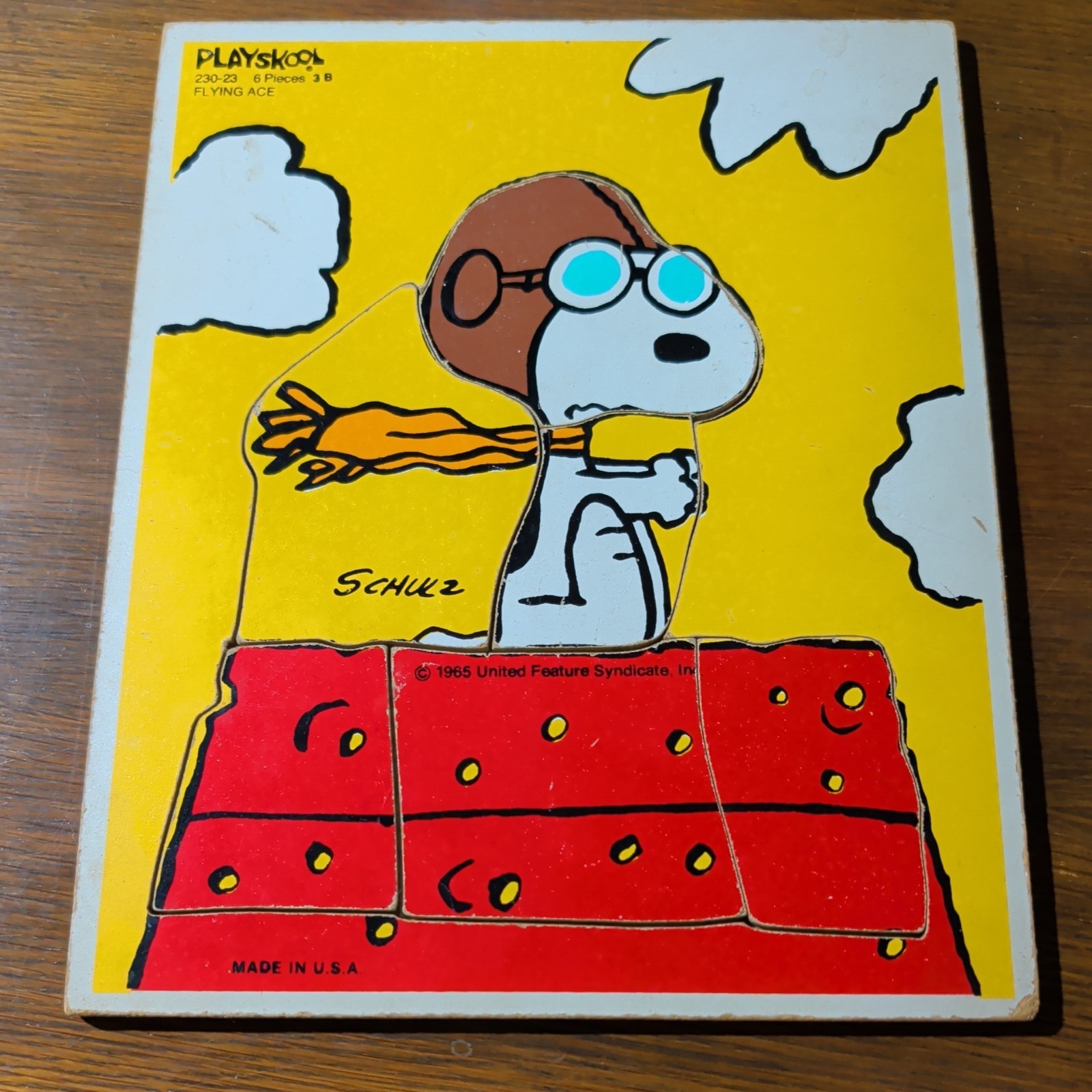 Vintage 1965 Playskool flying ace Snoopy puzzle Vintage 1965 Playskool flying ace Snoopy puzzle