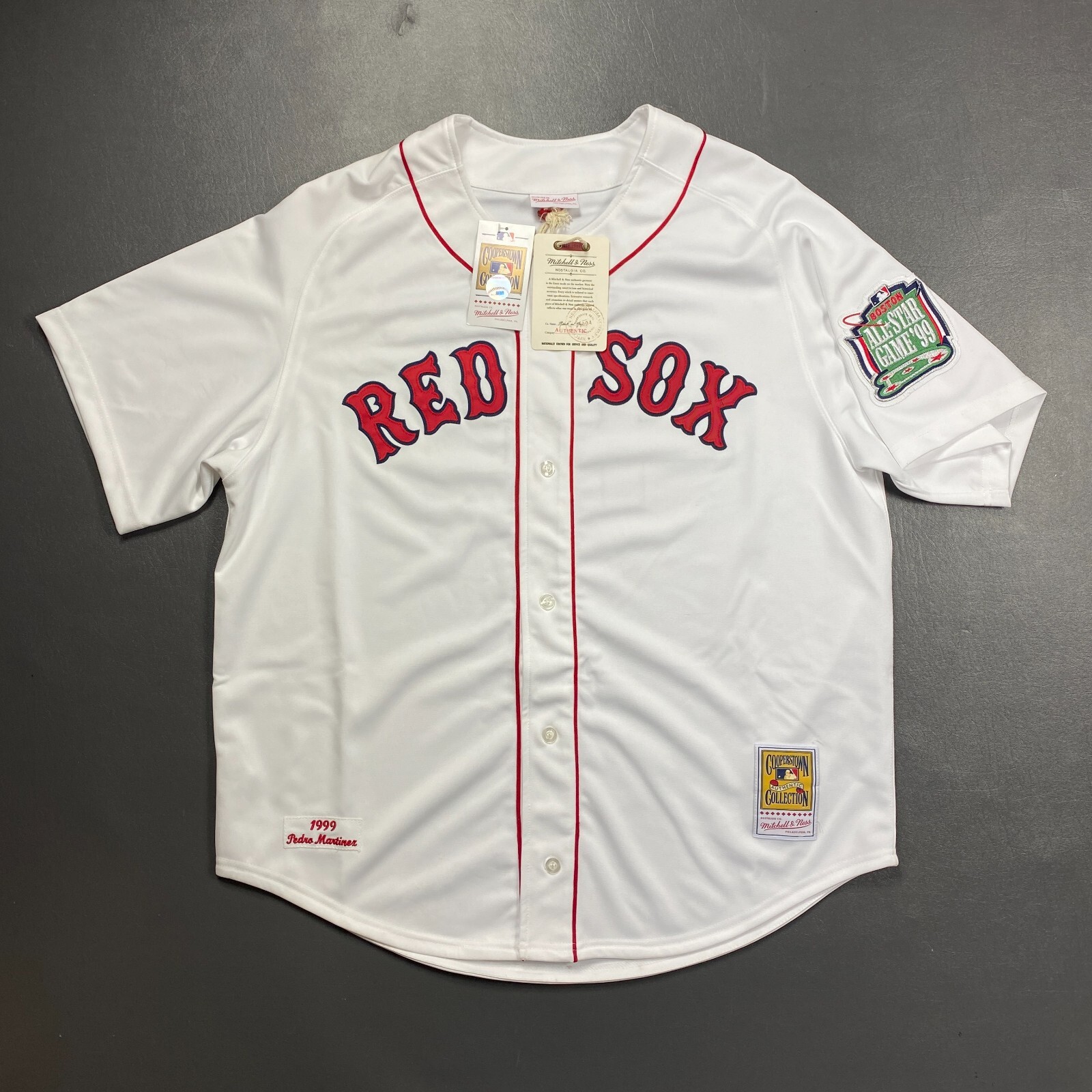 100% Authentic Pedro Martinez Mitchell Ness 99 All Star Game Red Sox Jersey 52 100% Authentic Pedro Martinez Mitchell Ness 99 All Star Game Red Sox Jersey 52