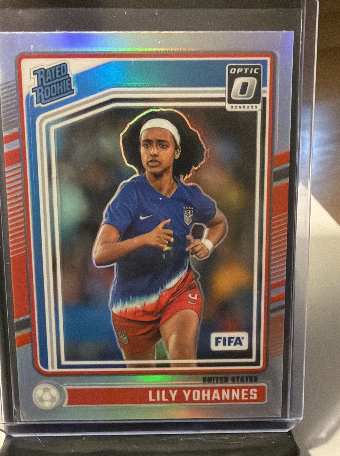 2024-25 Panini Donruss Fifa - Optic Rated Rookie Lily Yohannes #183 Holo Prizm 2024-25 Panini Donruss Fifa - Optic Rated Rookie Lily Yohannes #183 Holo Prizm