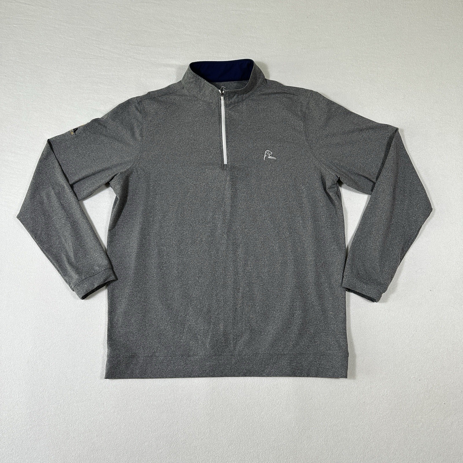 Rhoback 1/4 Zip Pullover Mens L Heather Gray Performance Golf PGA REACH Logo