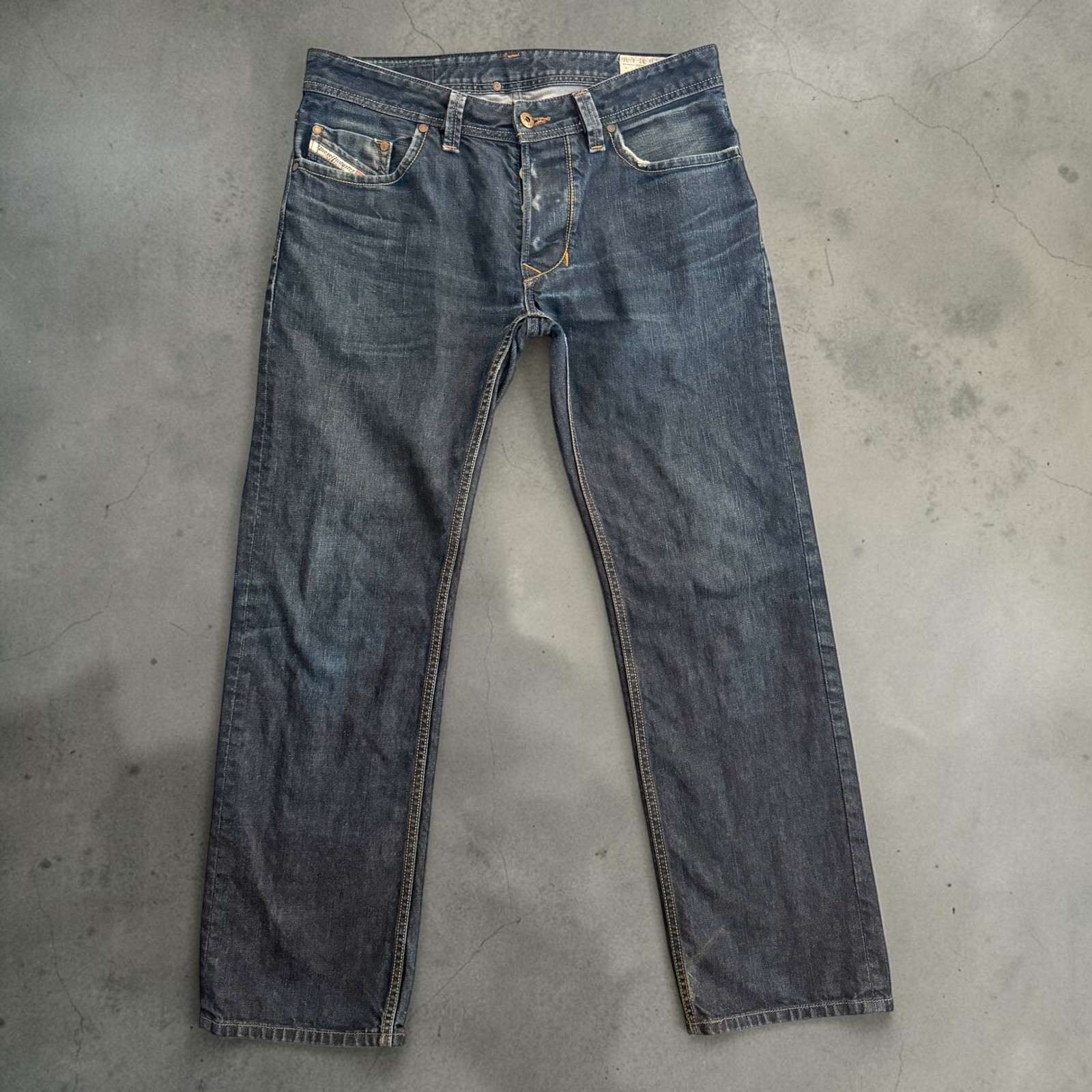 Diesel Larkee Mens Jeans 31x30 Dark Wash Regular Straight Made in Italy 008Z8