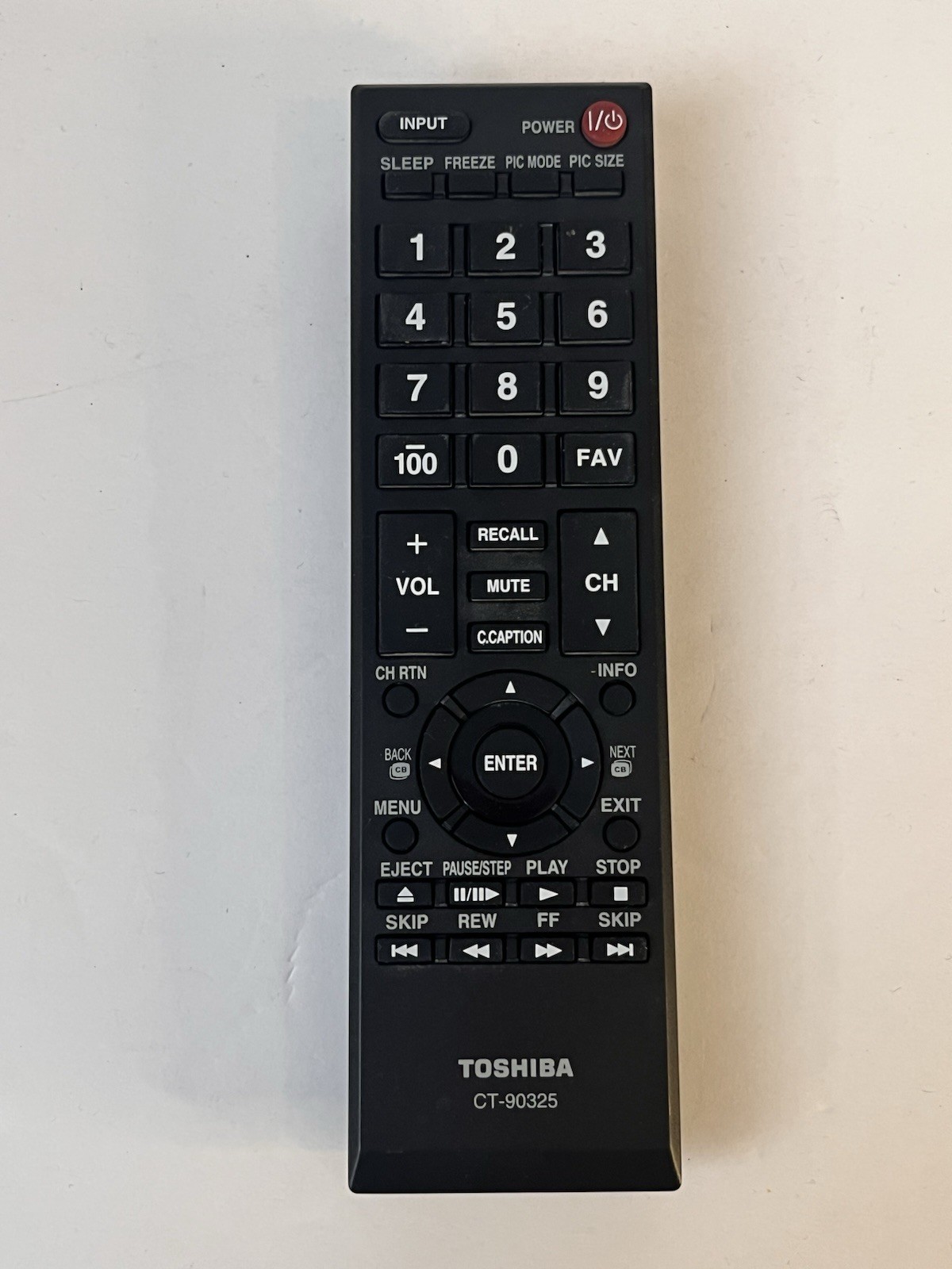 Toshiba CT-90325 Black Remote Control 50L2300U 50L2200U 46L5200U 40L5200U