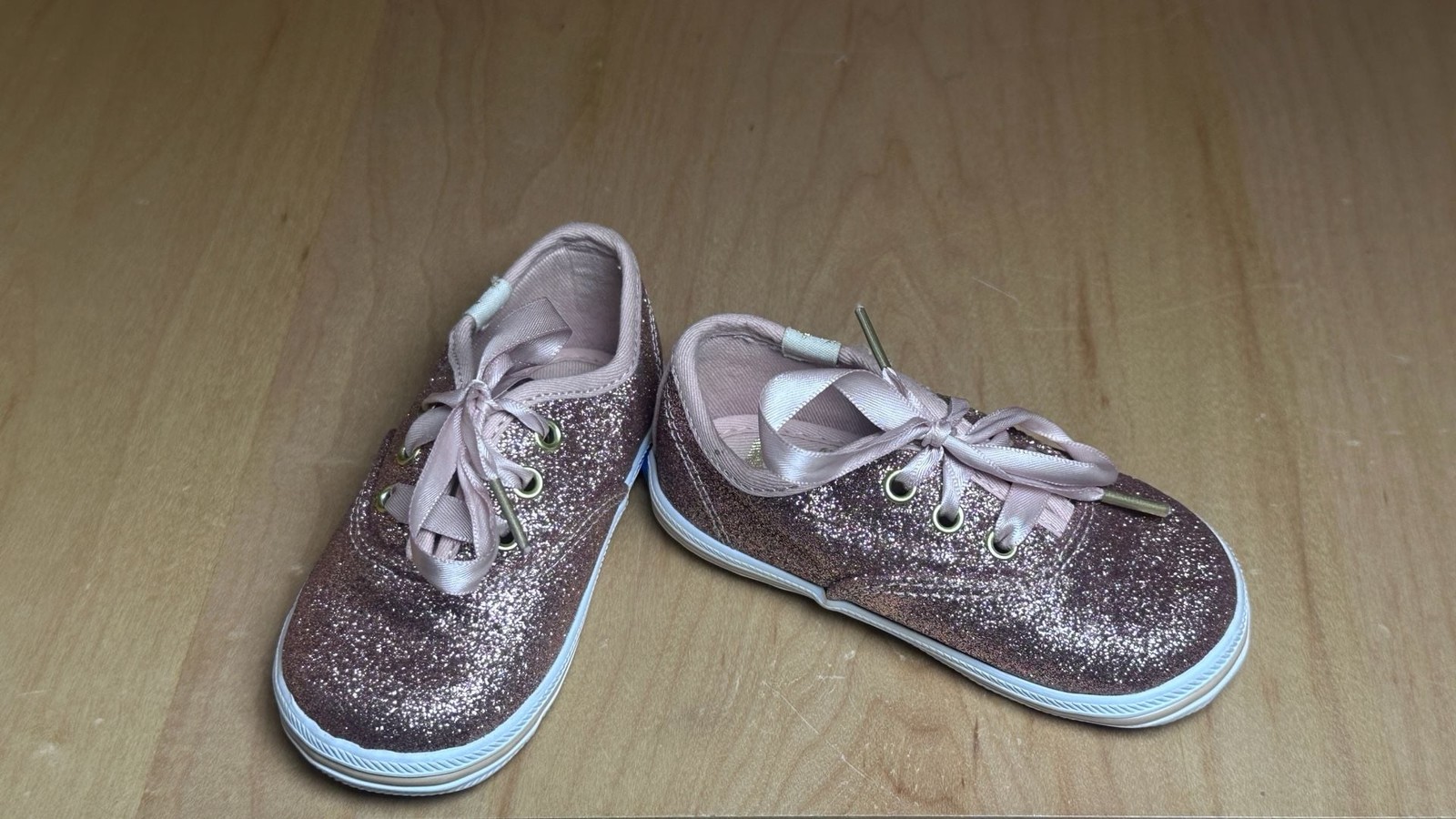 Kate Spade New York x Keds Champion Glitter Rose Gold Sneakers