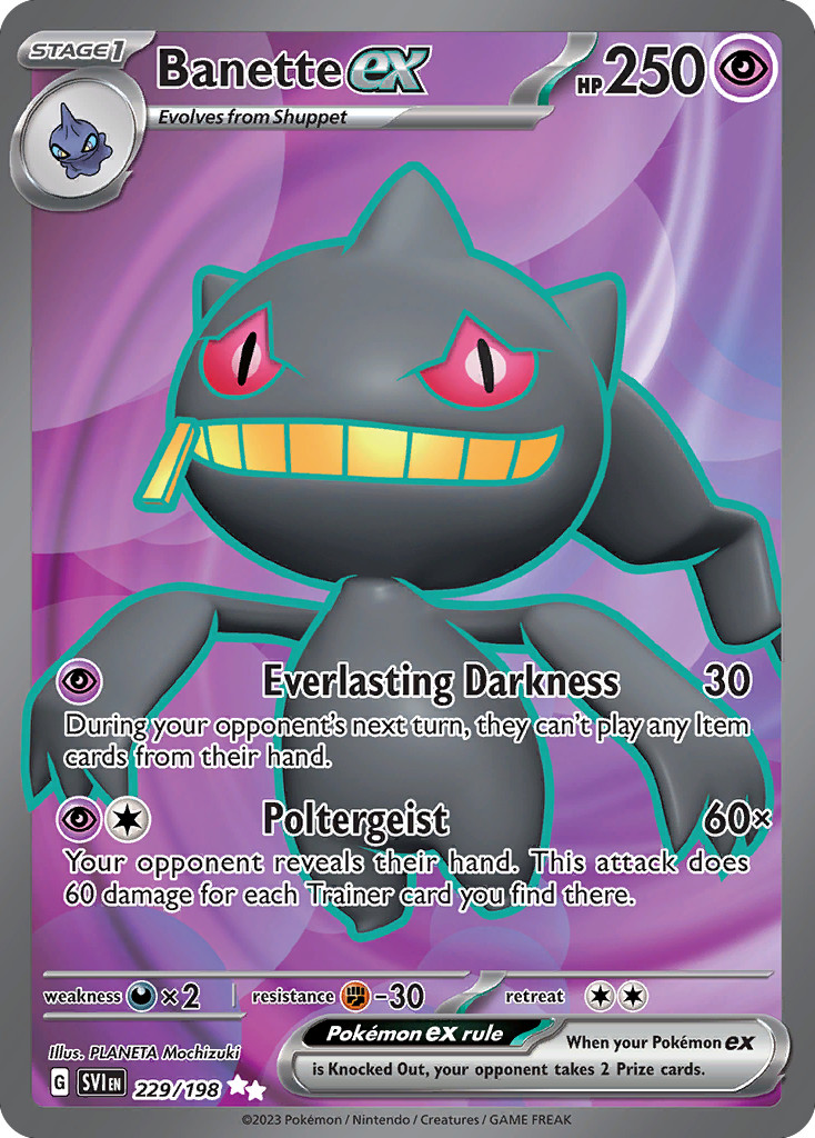 Banette ex 229/198 Ultra Rare Scarlet & Violet Pokemon Holo Near Mint