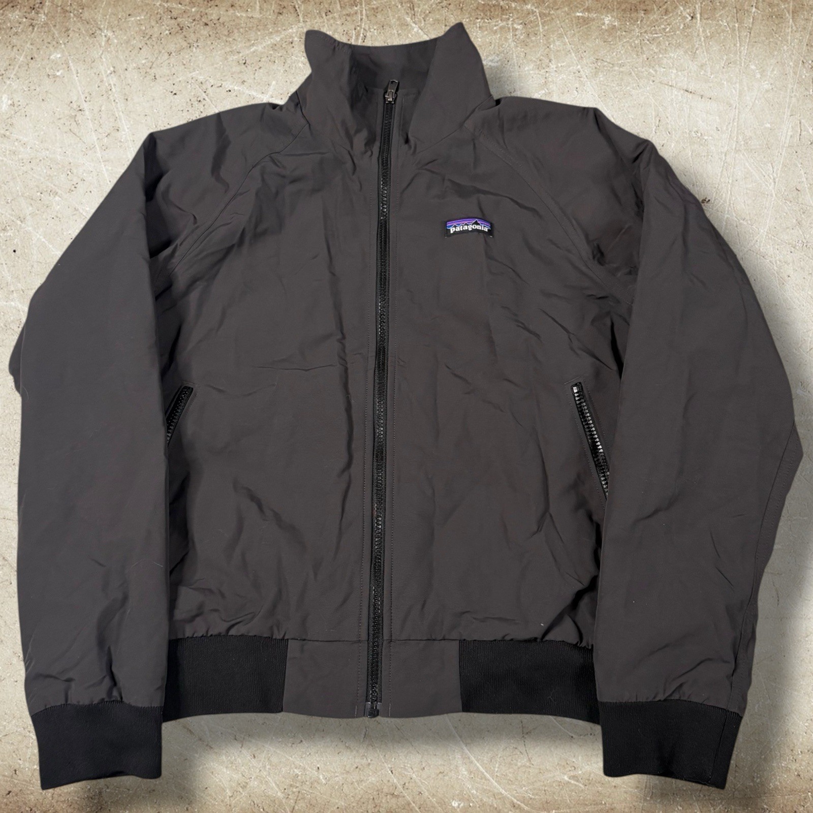 Patagonia Baggies Jacket Mens Small Ink Black Full Zip Windbreaker Rain Coat Patagonia Baggies Jacket Mens Small Ink Black Full Zip Windbreaker Rain Coat