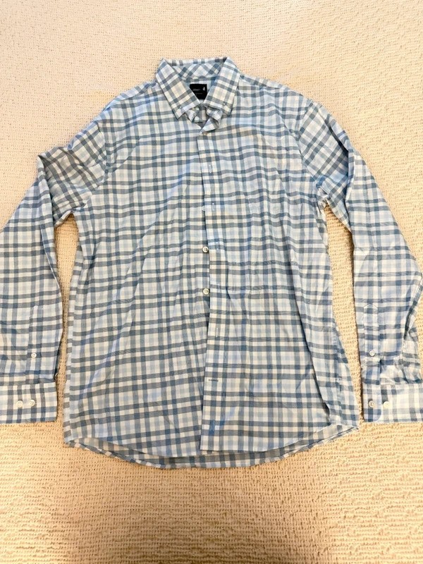 Johnnie-O Blue Check Button-Down Shirt