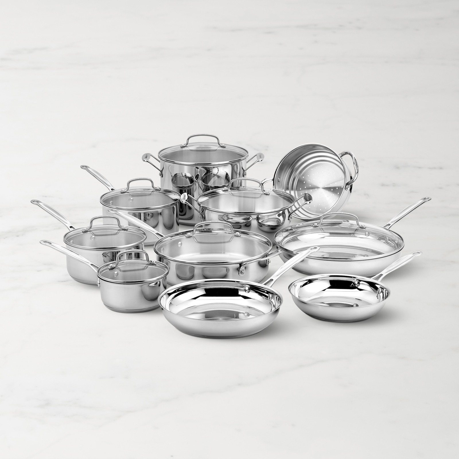 Cuisinart Chef's Classic Stainless-Steel 17-Piece Cookware Set Cuisinart Chef's Classic Stainless-Steel 17-Piece Cookware Set