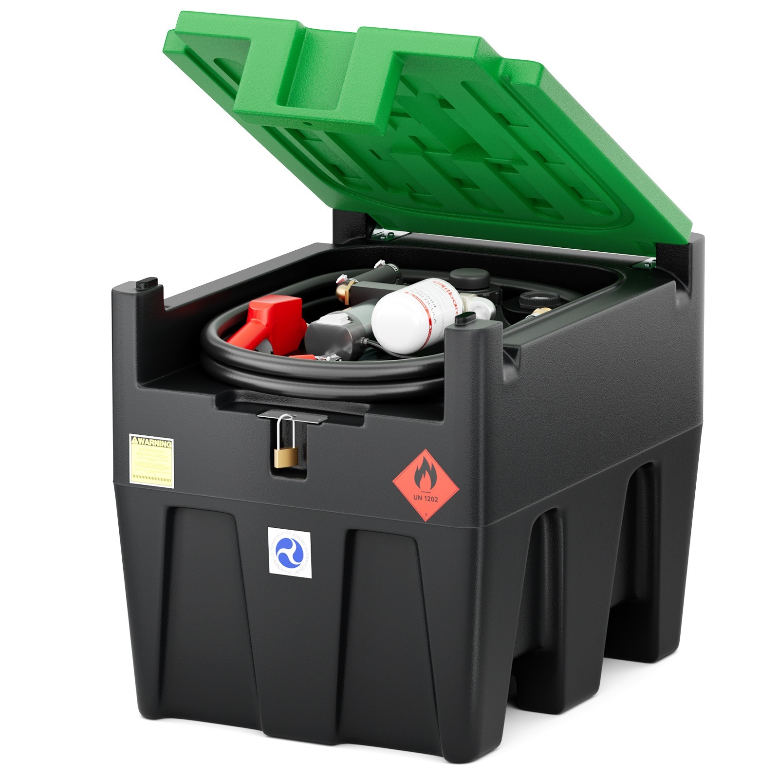Fuel Transfer Tank 60 Gallon for Gasoline Diesel Gas Tank 10.6 GPM Fast Flow 12V