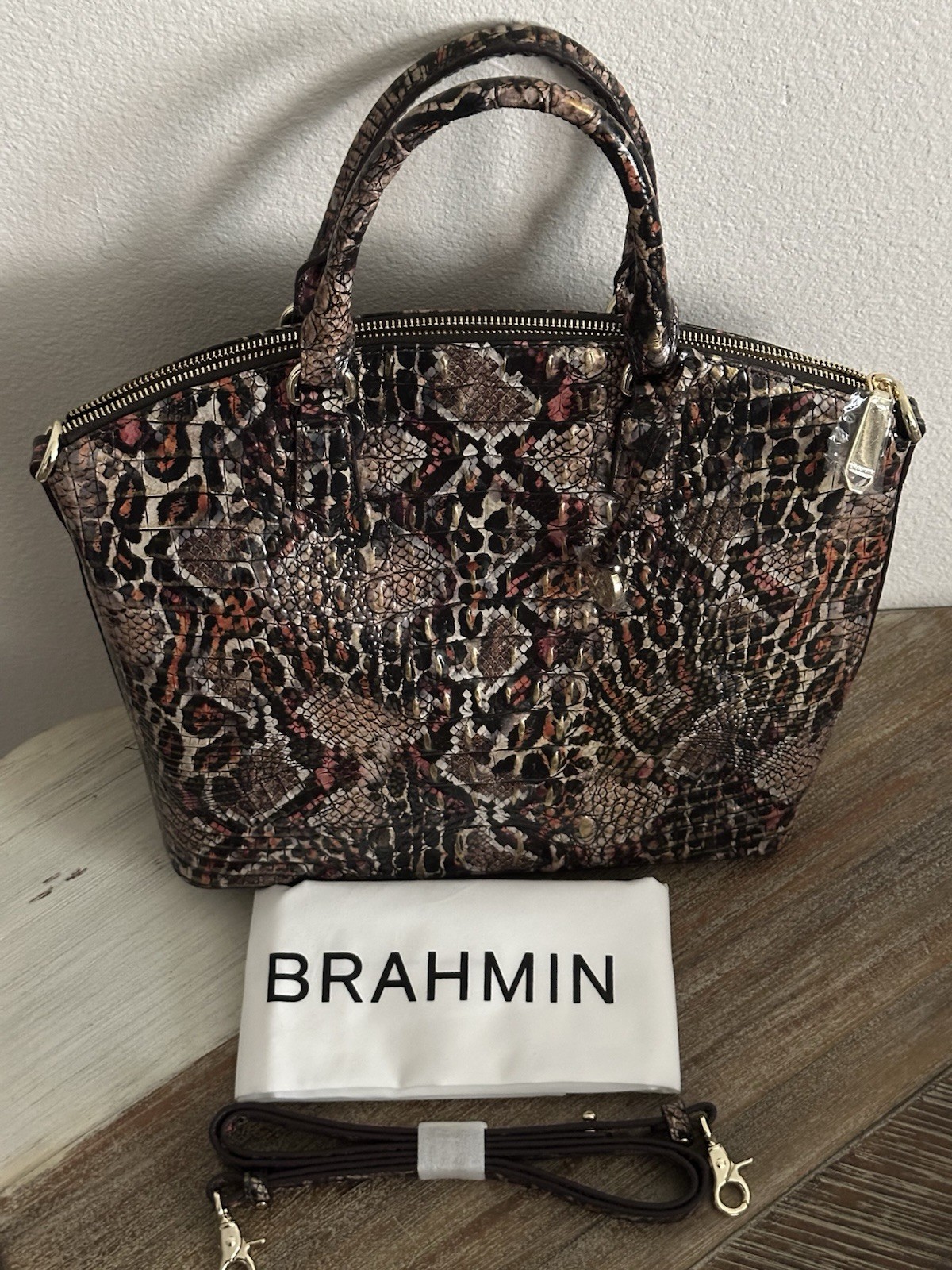 Brahmin Large Duxbury Satchel Bag in Charisma Melbourne